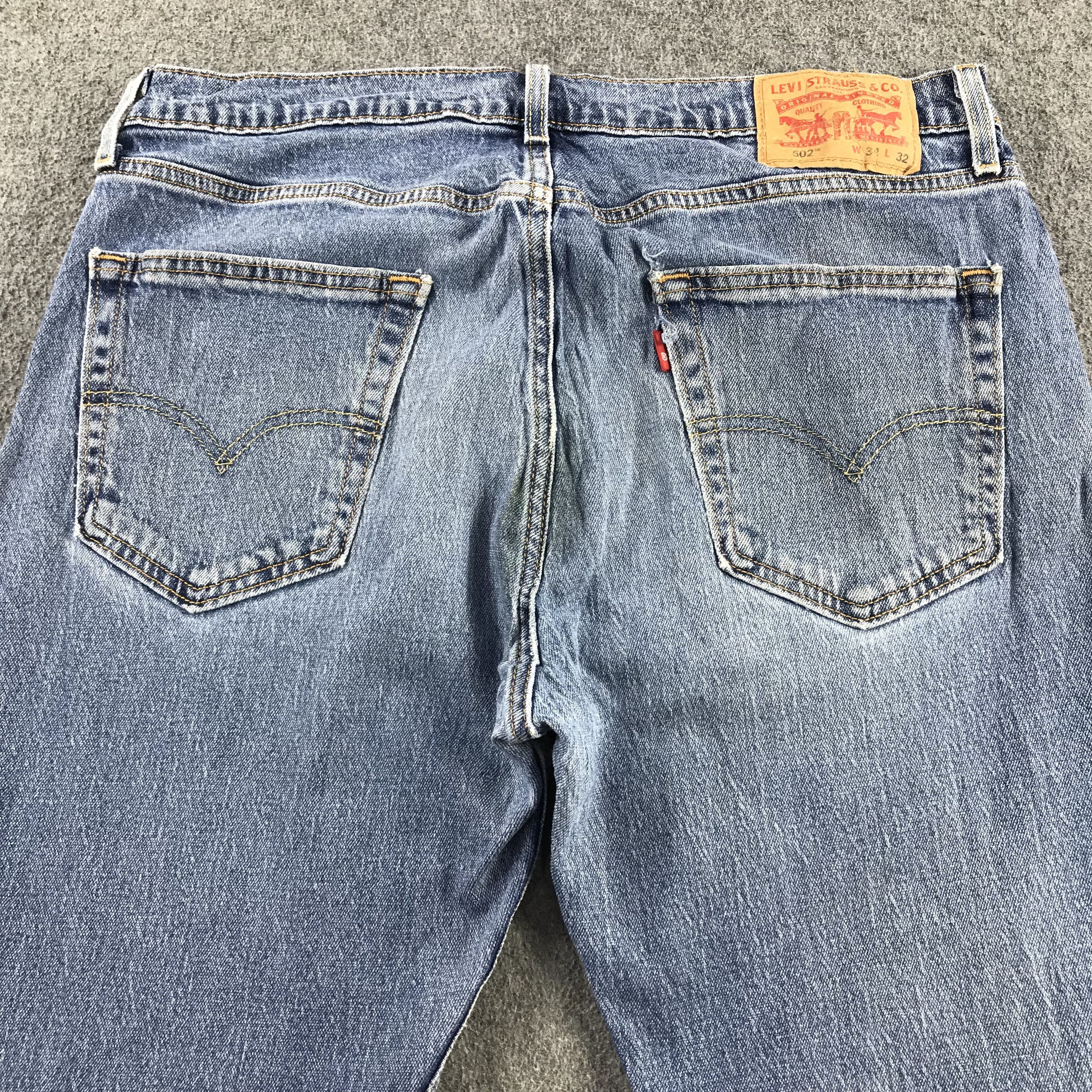 Levi's Vintage Levis 502 Jeans Faded Blue Denim KJ3446 Size US 34 / EU 50 - 4 Thumbnail