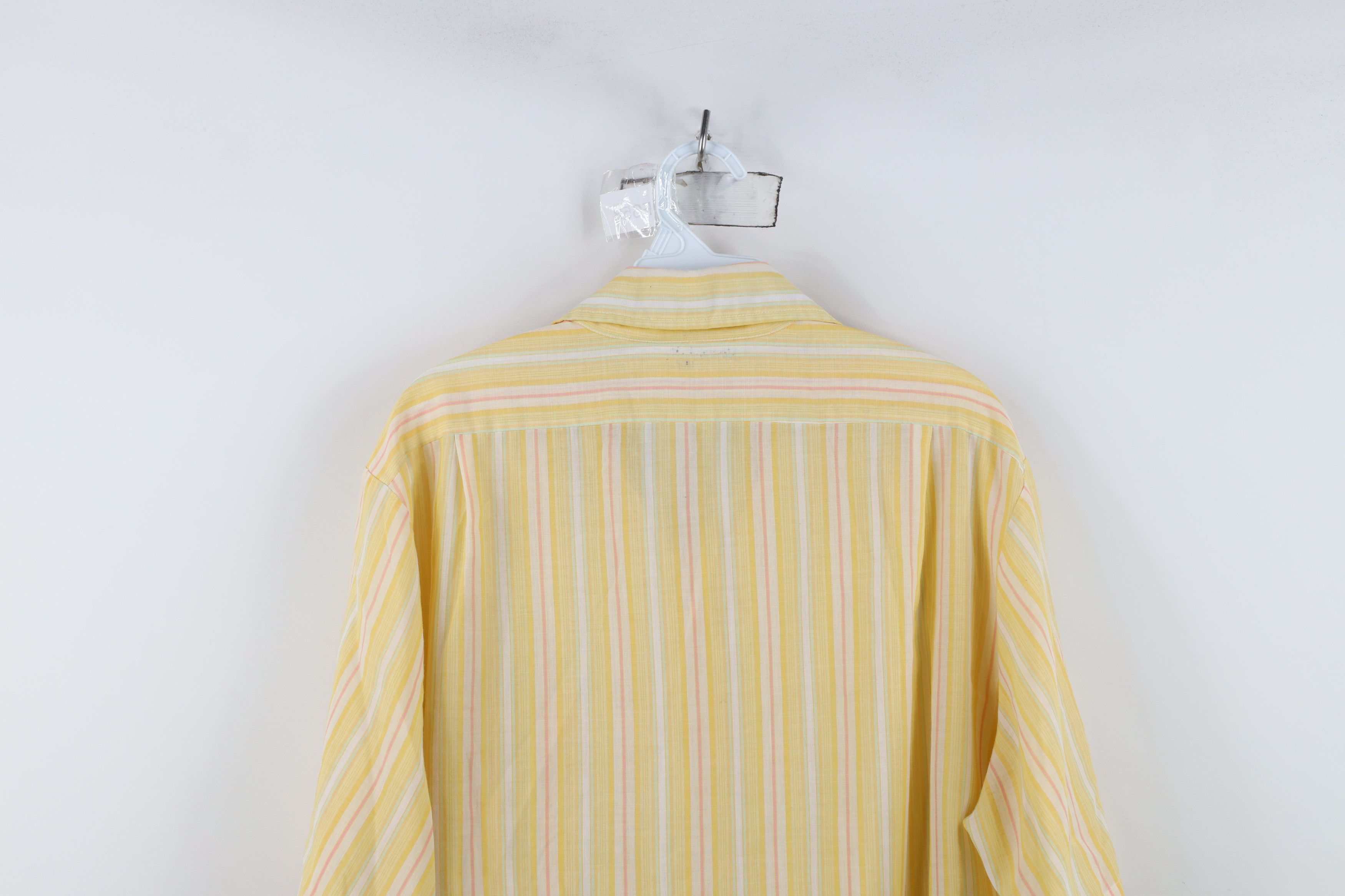 Vintage Vintage 70s Streetwear Sheer Rainbow Striped Button Shirt Size US XL / EU 56 / 4 - 12 Thumbnail