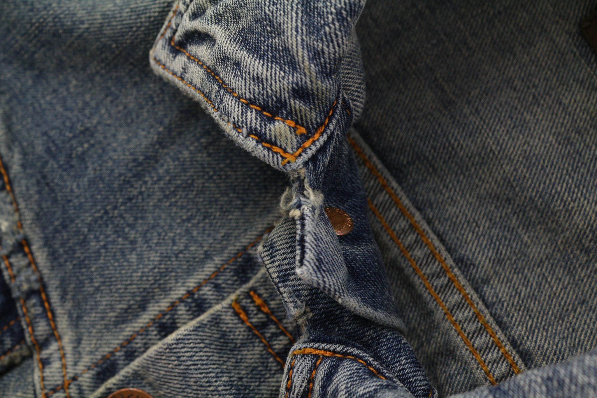 Nudie Jeans BILLY M Shimmering Indigo Washed Ripped Polo Jacket 82475 Size US M / EU 48-50 / 2 - 12 Thumbnail