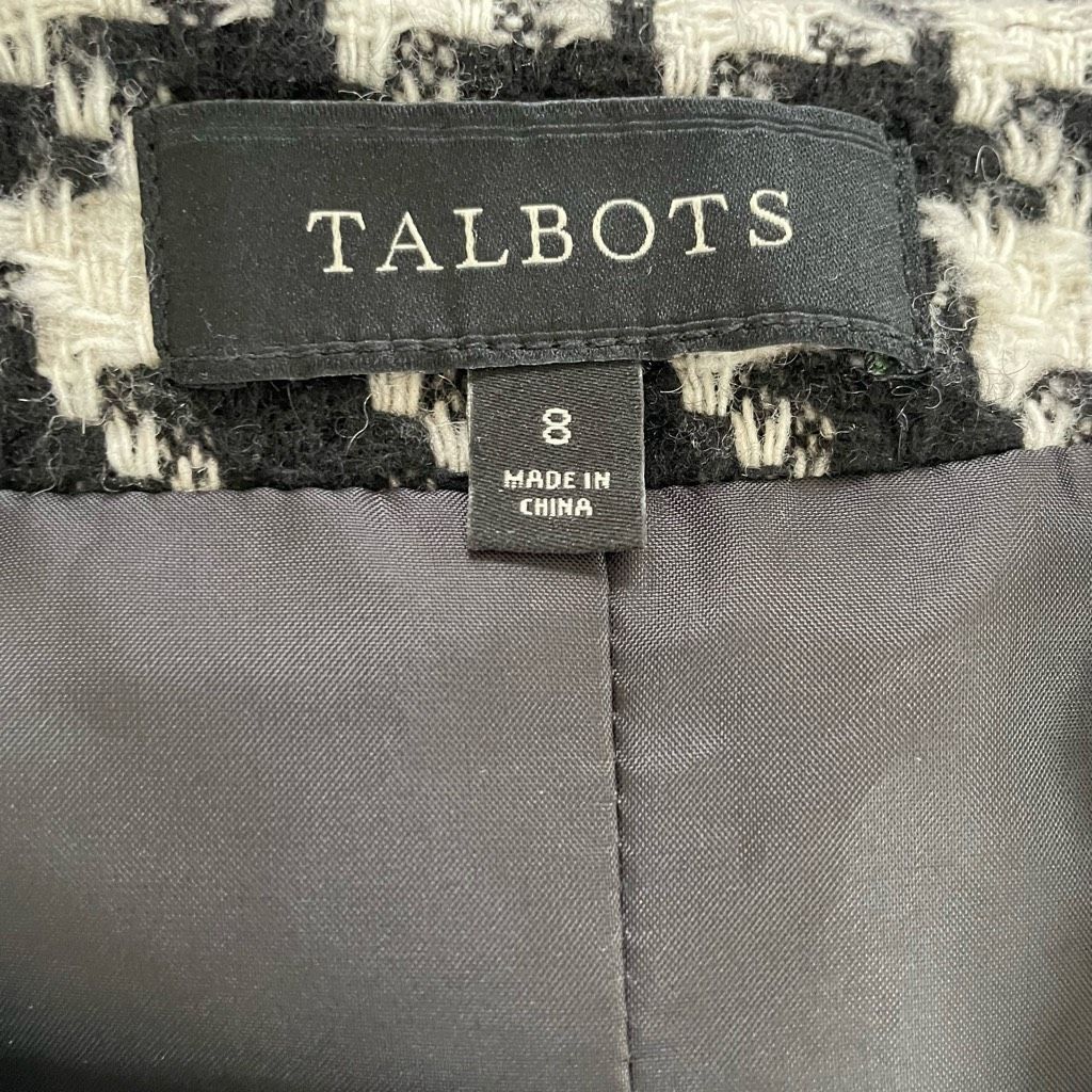 Other Talbots Jewel Neck Blazer Houndstooth 8 Size M / US 6-8 / IT 42-44 - 7 Thumbnail