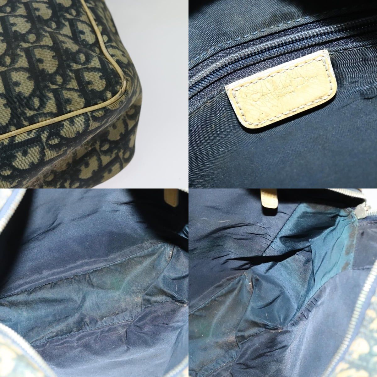 Dior DIOR Trotter Canvas Shoulder Bag Navy Silver Size ONE SIZE - 11 Thumbnail
