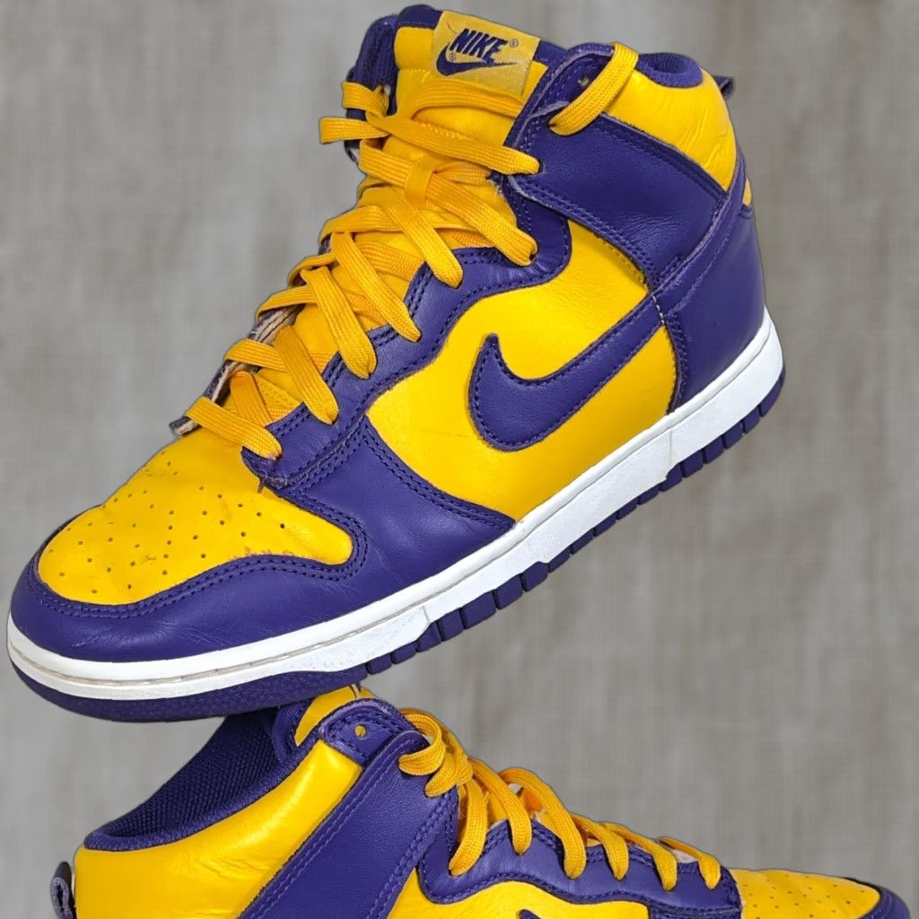 Nike Nike Dunk Hi Men’s Size 10 Retro Lakers Court Purple Gold DD1399-500 Basketball High Top Sneaker Size US 9 / EU 42 - 1 Thumbnail
