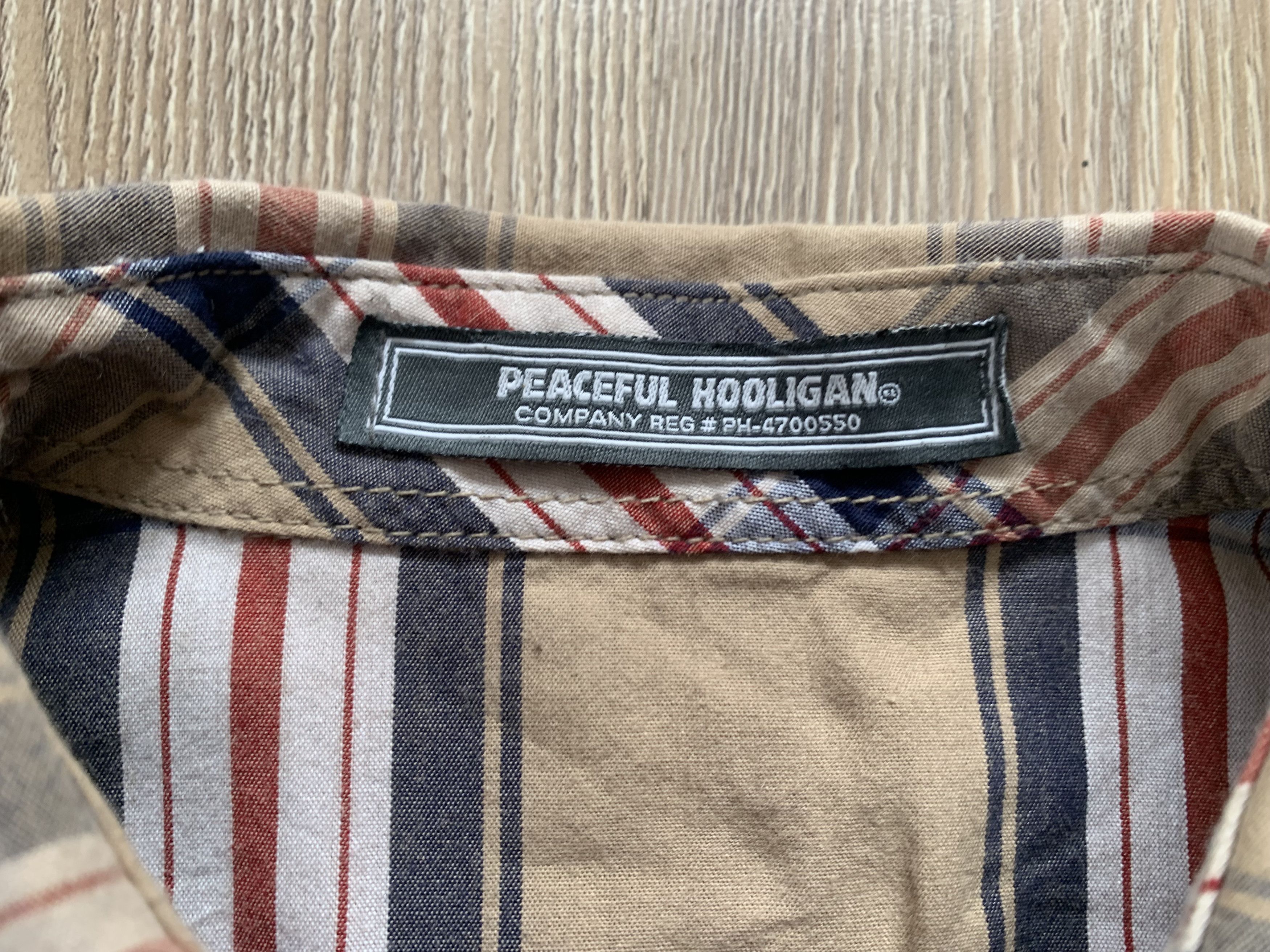 Other Peaceful Hooligan Pattern Stripe Cotton Button Up Shirt Size US M / EU 48-50 / 2 - 5 Thumbnail