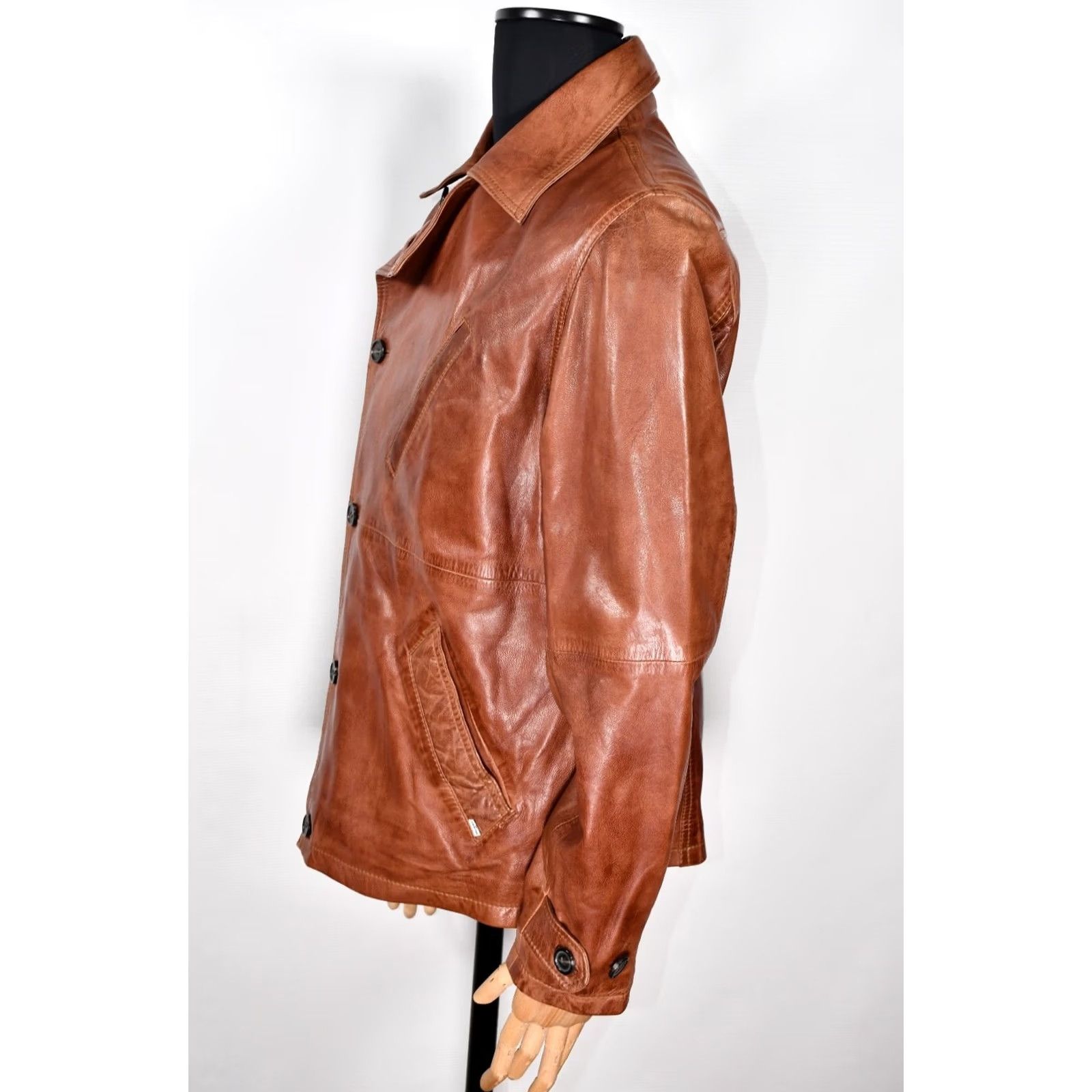 Levi's Levi's Leather Brown Jacket M Men Regular 100% Leather Casual Motorcycle Biker Vintage No Size US M / EU 48-50 / 2 - 6 Thumbnail