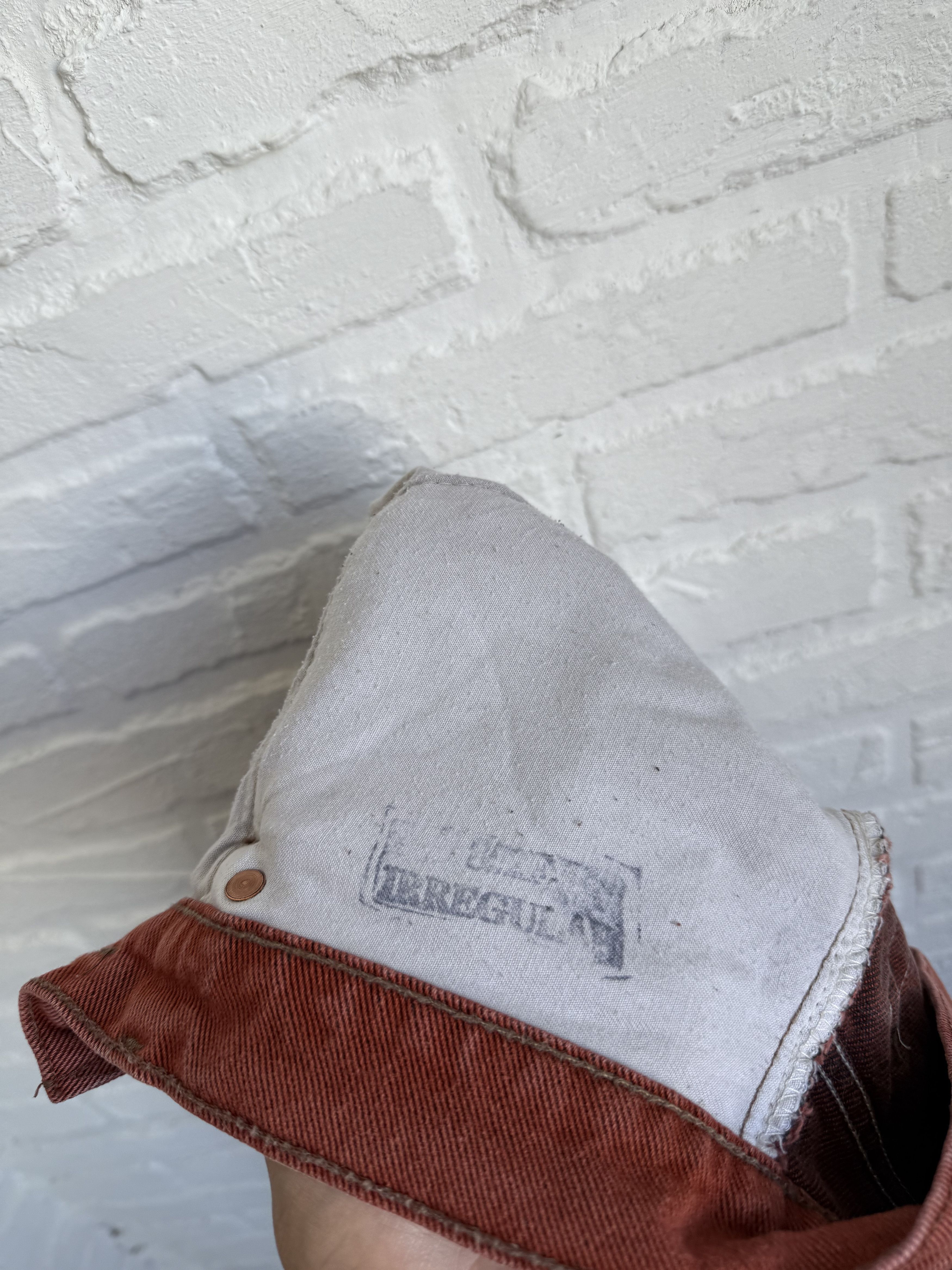 Levi's RARE Vintage 80s Levi's loose jeans terracotta Size US 31 - 5 Thumbnail