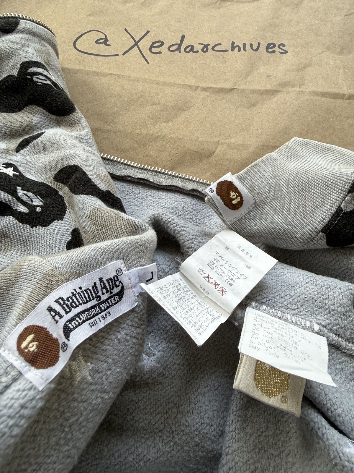 Bape Rare! 2010 Bape STA Aoyama camo Full Zip Hoodie Size US L / EU 52-54 / 3 - 7 Thumbnail