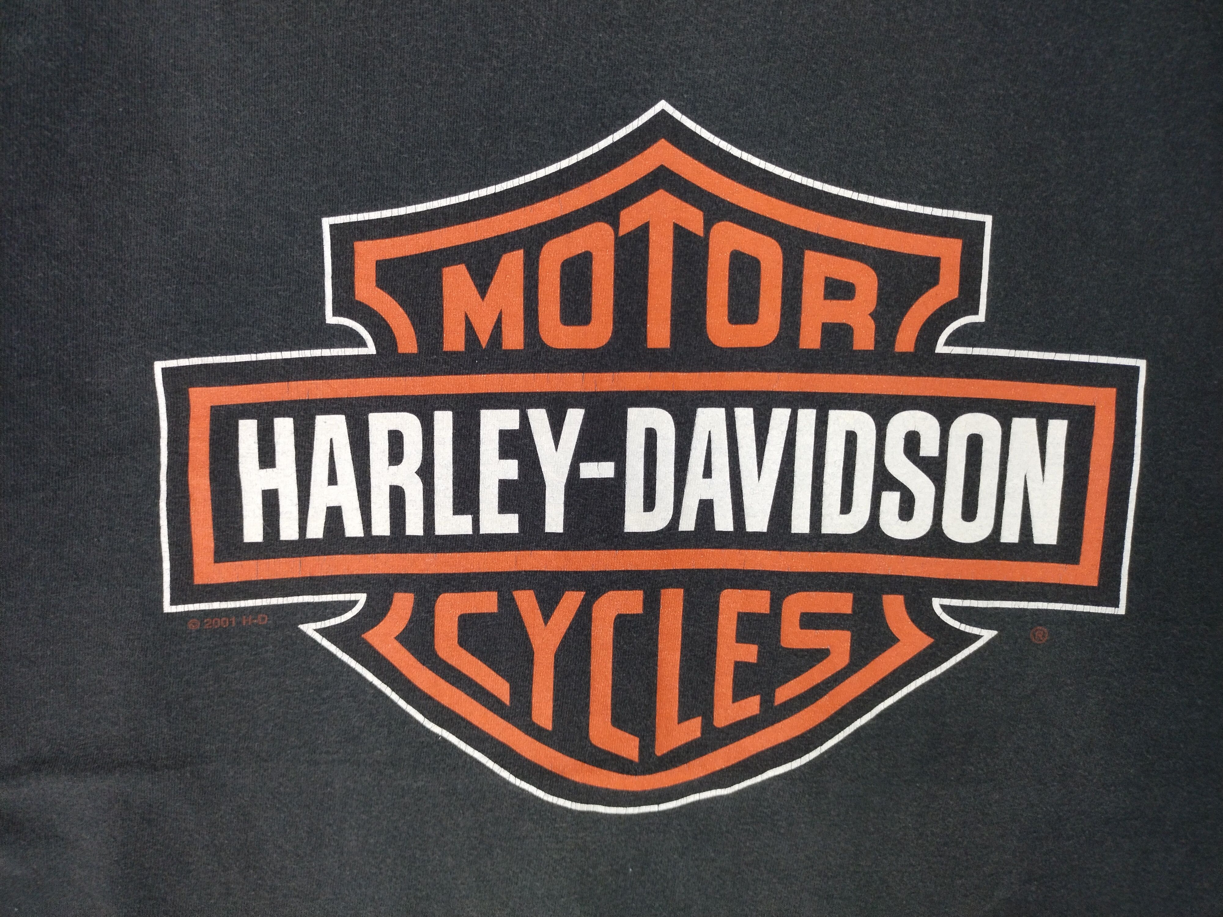 Harley Davidson Vintage HD Harley Davidson Box Logo Faded Shirt Tee Size US L / EU 52-54 / 3 - 3 Thumbnail