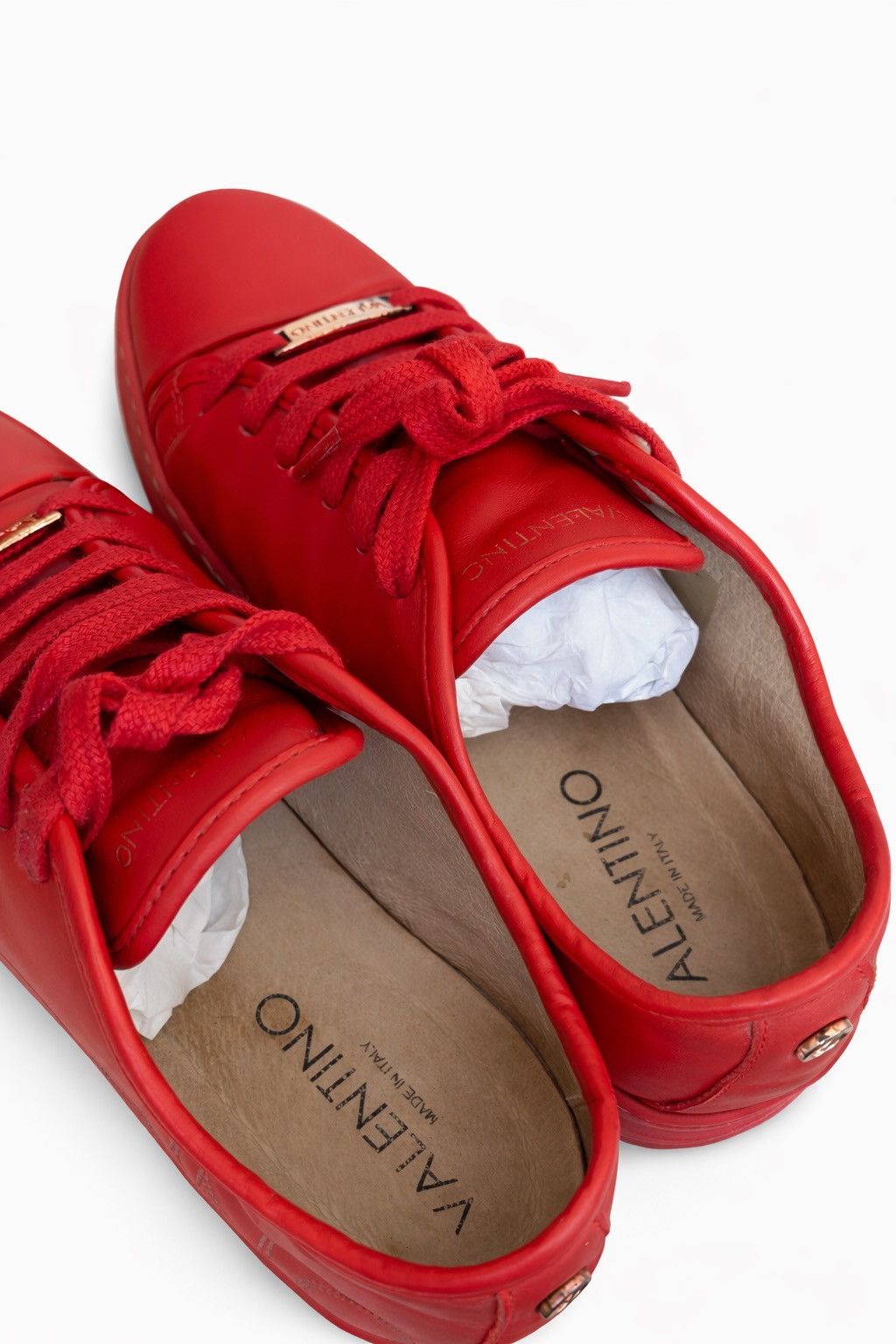 Valentino Valentino Garavani Red Leather Logo Sneakers – Size 8.5 – Size US 8.5 / IT 38.5 - 5 Thumbnail