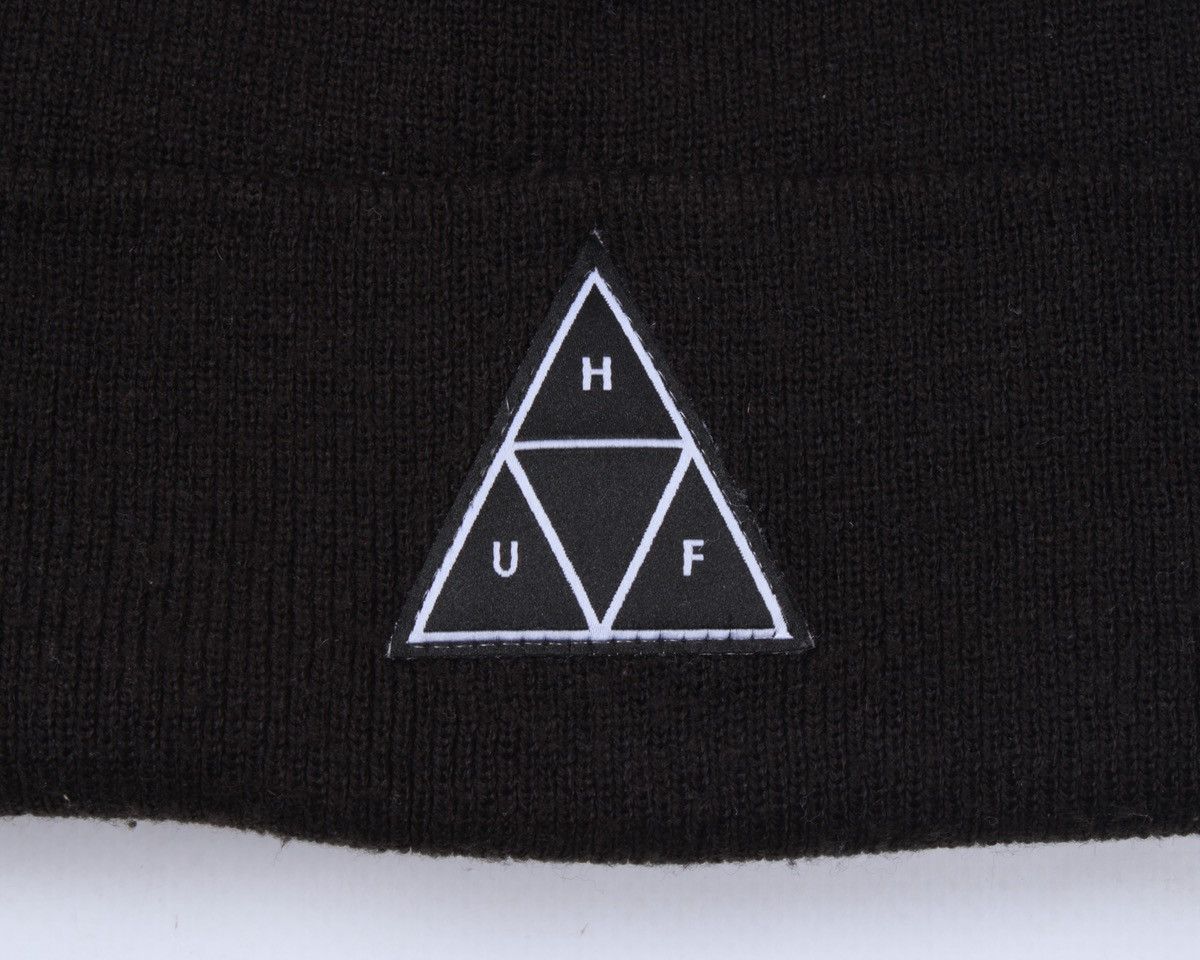 Huf HUF Acrylic Black Beanie Hat Logo Front Size ONE SIZE - 2 Thumbnail