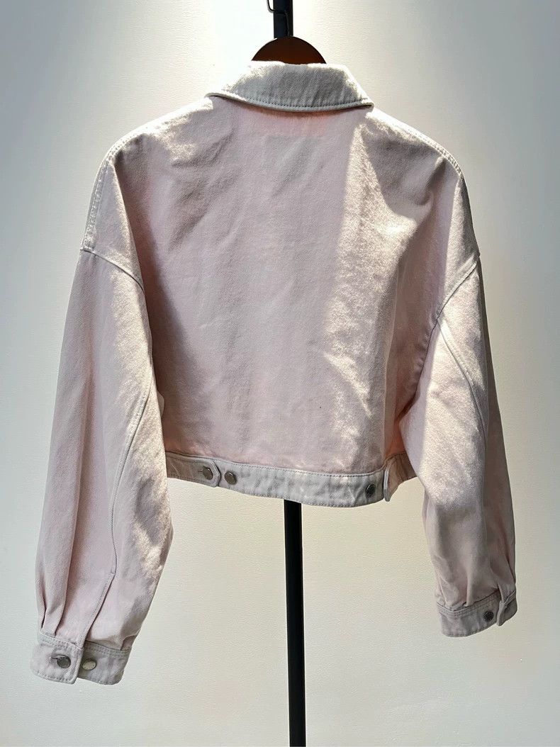 Prada Prada Dirty pink triangle denim jacket 2502-Nextarrow Size US XS / EU 42 / 0 - 6 Thumbnail