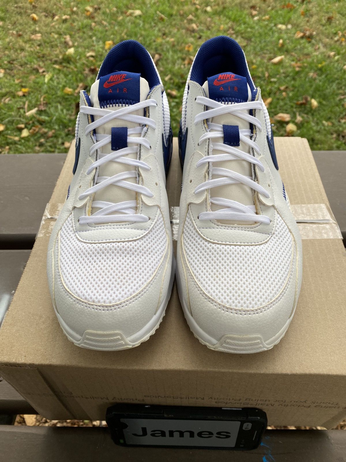 Nike Nike Air Max Excee White Deep Royal CZ9168100 Size 11.5 Men Size US 11.5 / EU 44-45 - 3 Thumbnail