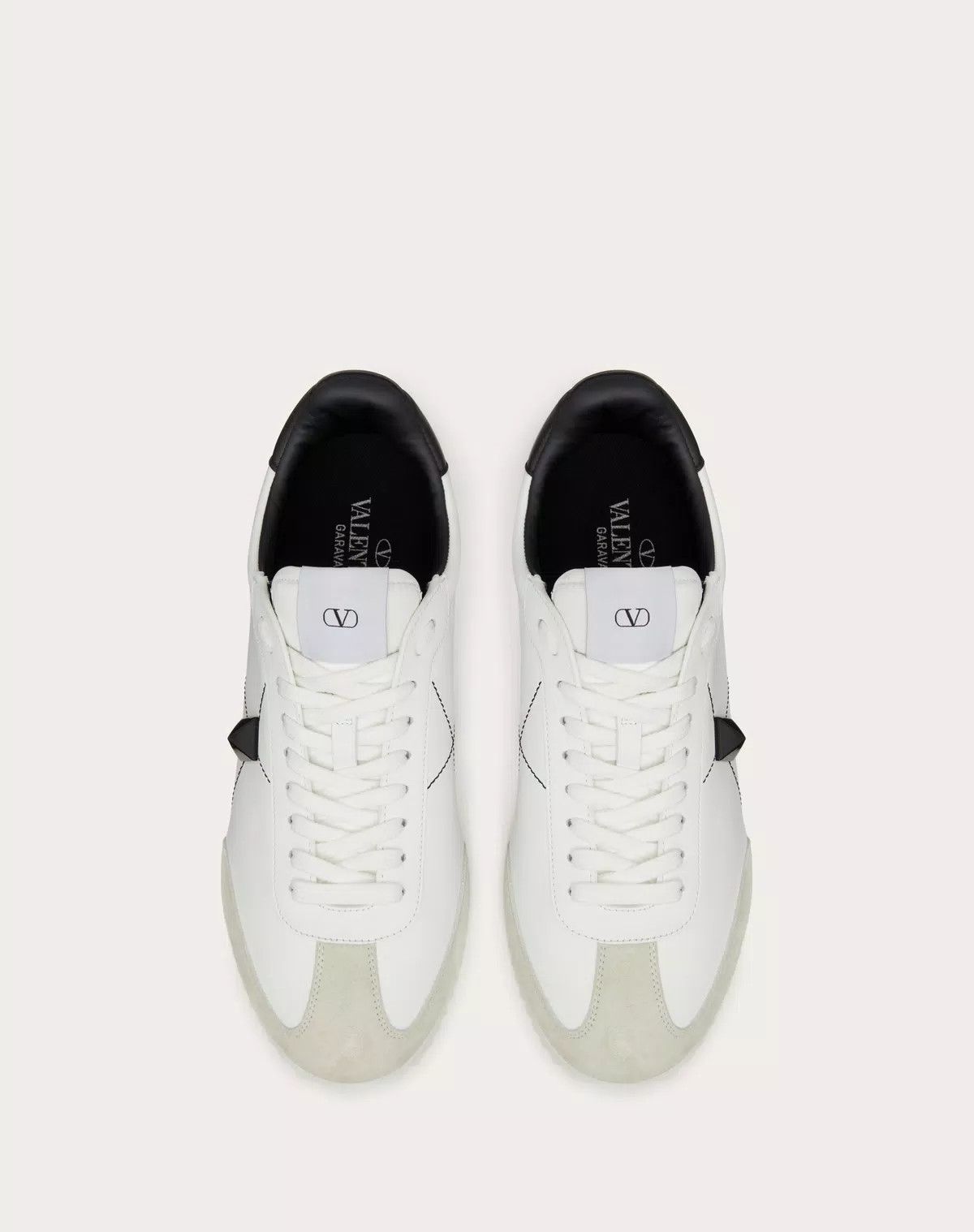 Valentino oc11z0625 Stud Around Low-Top Calfskin Sneaker in White Size US 12 / EU 45 - 4 Thumbnail