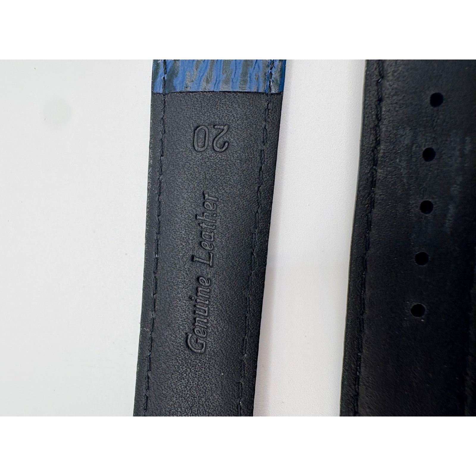 Citizen New 20mm Citizen Blue Shark-Grain Genuine Leather Watch Band Size ONE SIZE - 3 Thumbnail