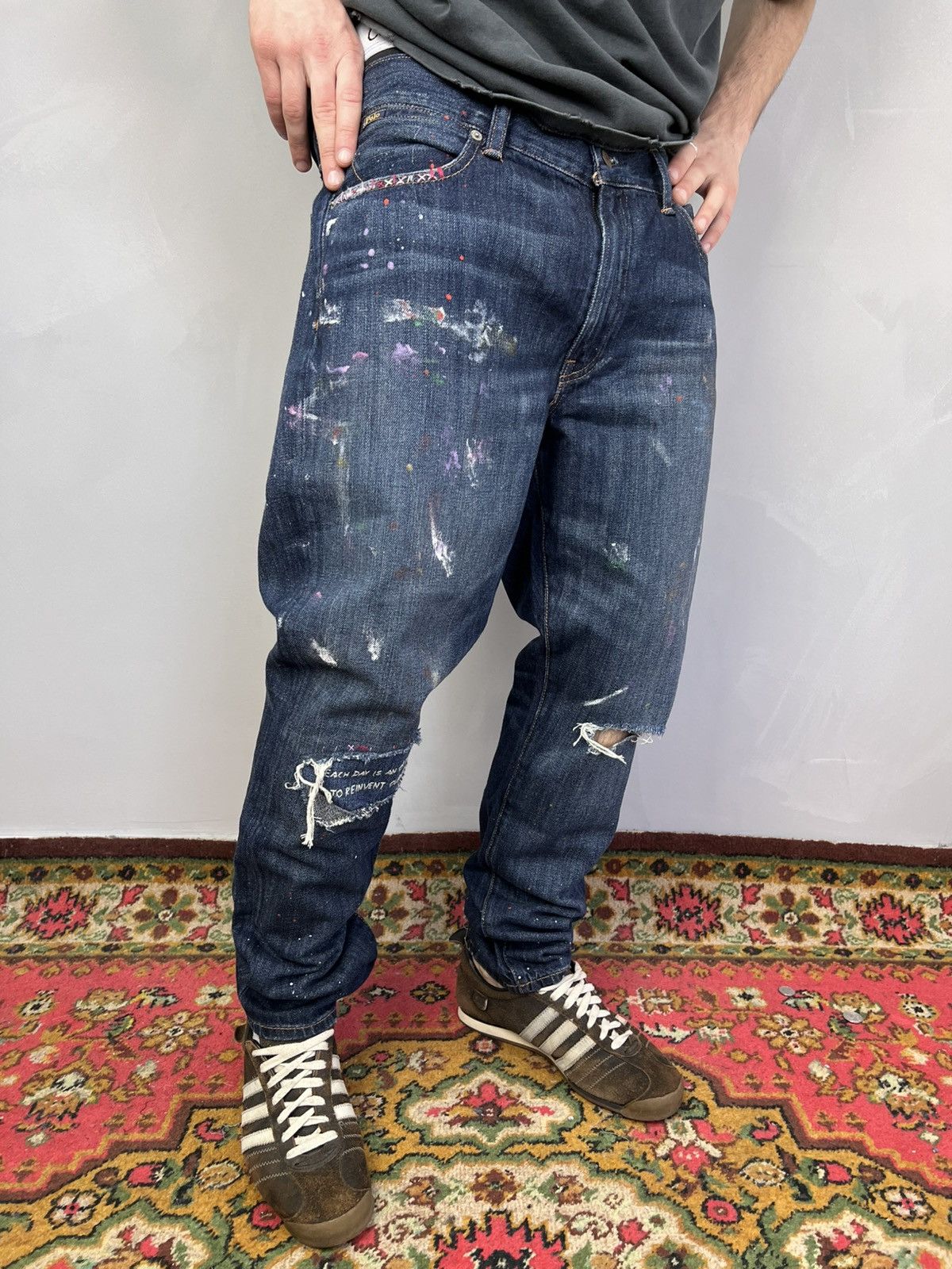Denim & Supply Ralph Lauren × Polo Ralph Lauren × Vintage Vintage Denim & Supply RL Slim Distressed Denim Jeans 36×30 Size US 31 - 3 Thumbnail