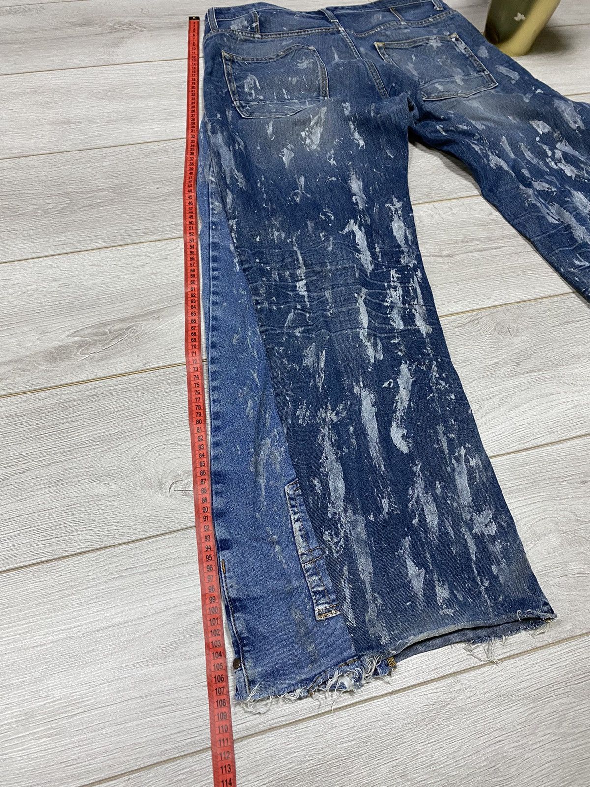 Vintage Jeans Dirty painted Pants patchwork crash thrasheddistressed Size US 35 - 13 Thumbnail
