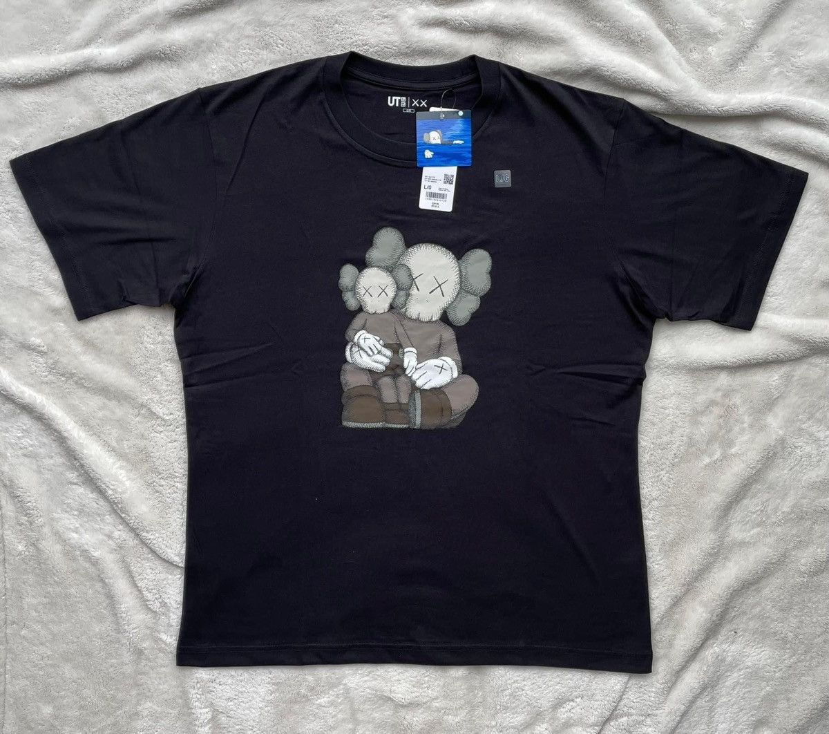 Kaws x Uniqlo Black Logo Tee