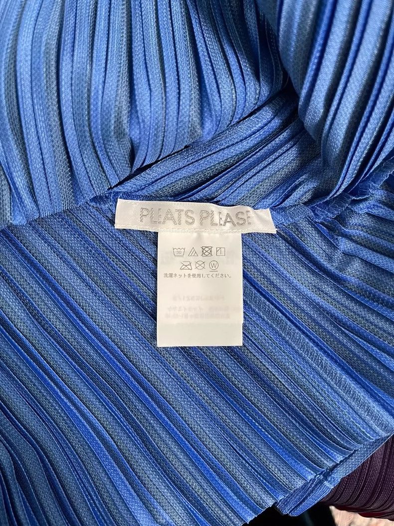 Issey Miyake Issey Miyake Blue pleated long-sleeved shirt Size L / US 10 / IT 46 - 5 Thumbnail