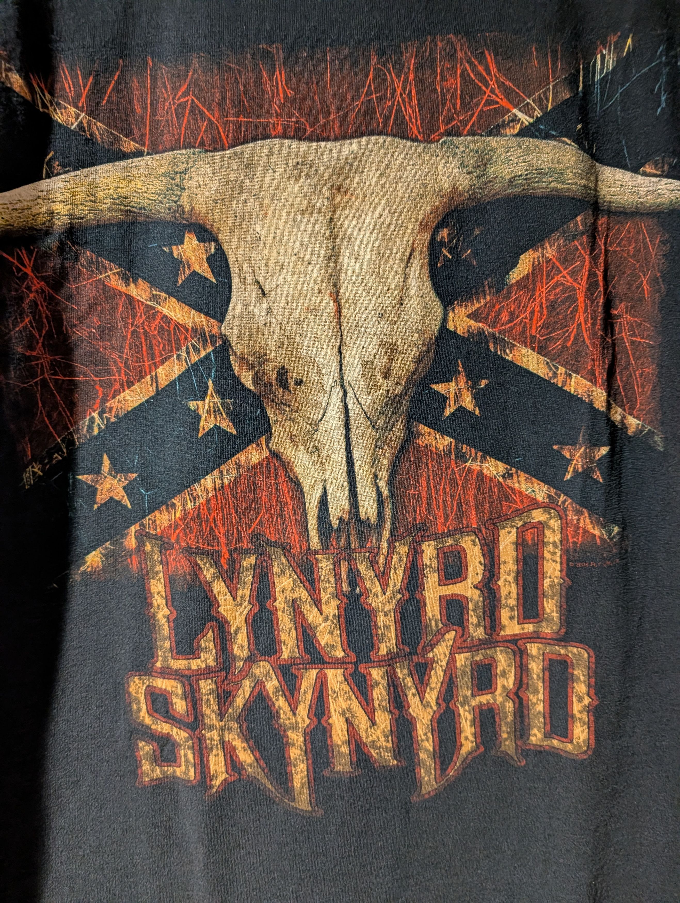 Band Tees Vintage 2008 Lynyrd Skynyrd Band Music Rock Black T-Shirt Size US XXL / EU 58 / 5 - 2 Thumbnail