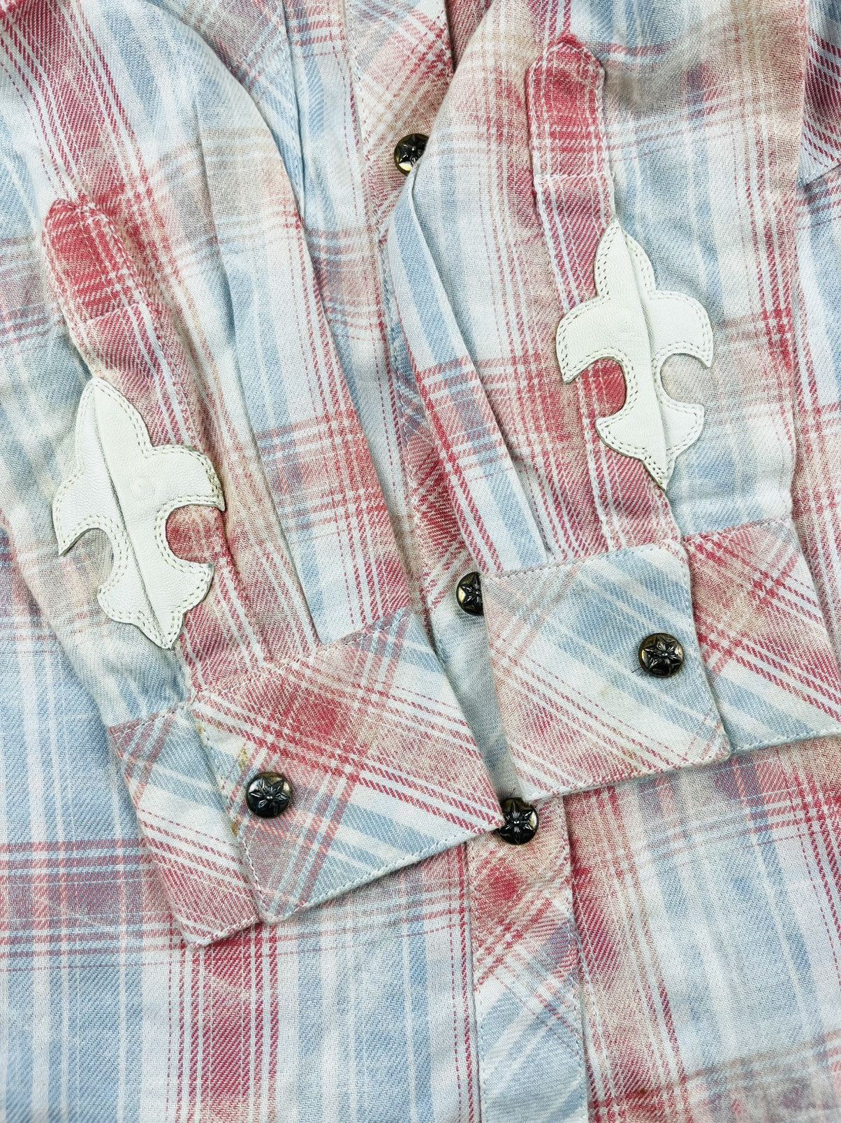 Chrome Hearts Chrome Hearts Leather Fleur De Lis Patch Flannel Shirt Size S / US 4 / IT 40 - 4 Thumbnail