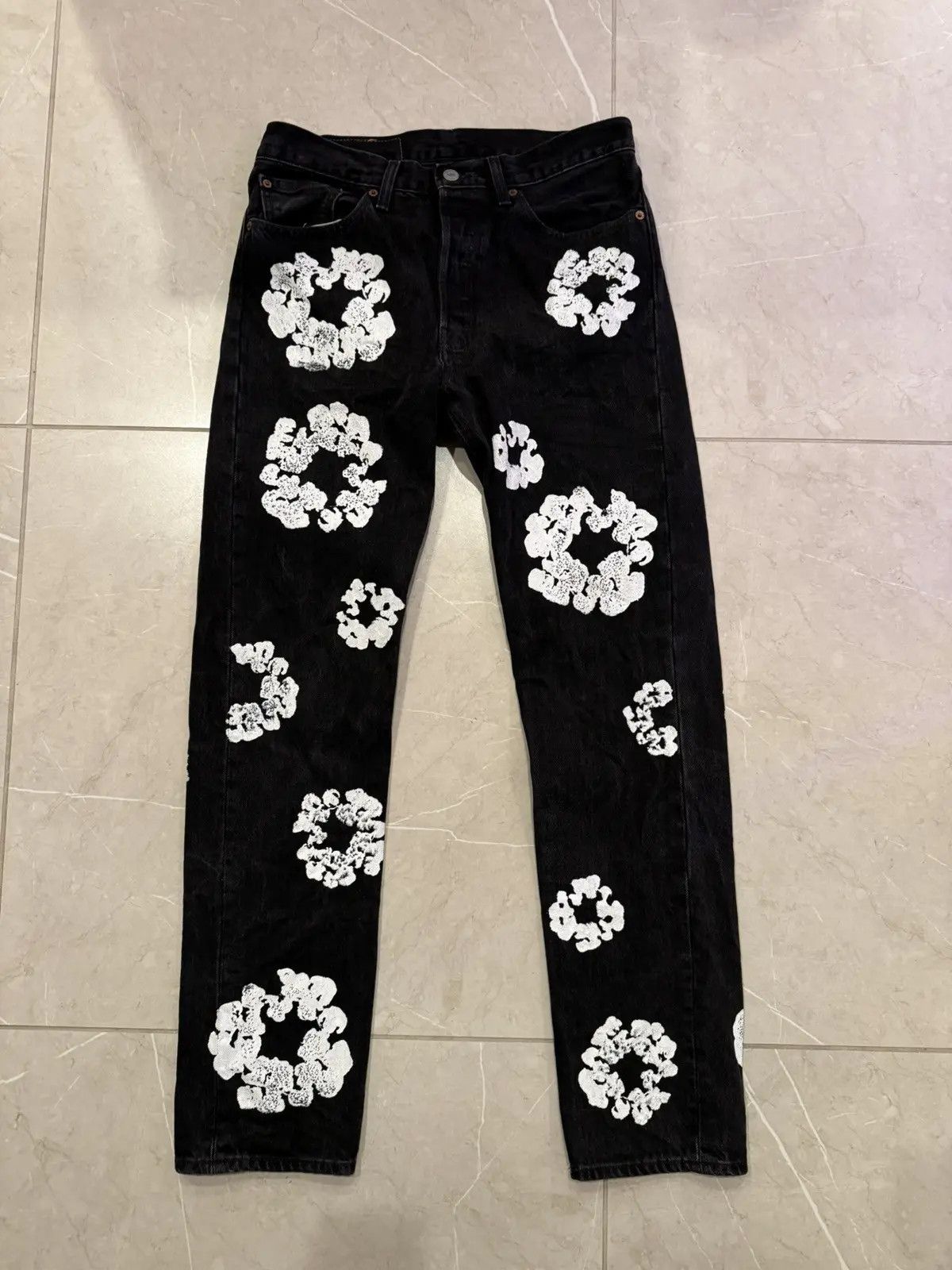 DENIM TEARS black denim tears jean Size US 31 - 2 Thumbnail