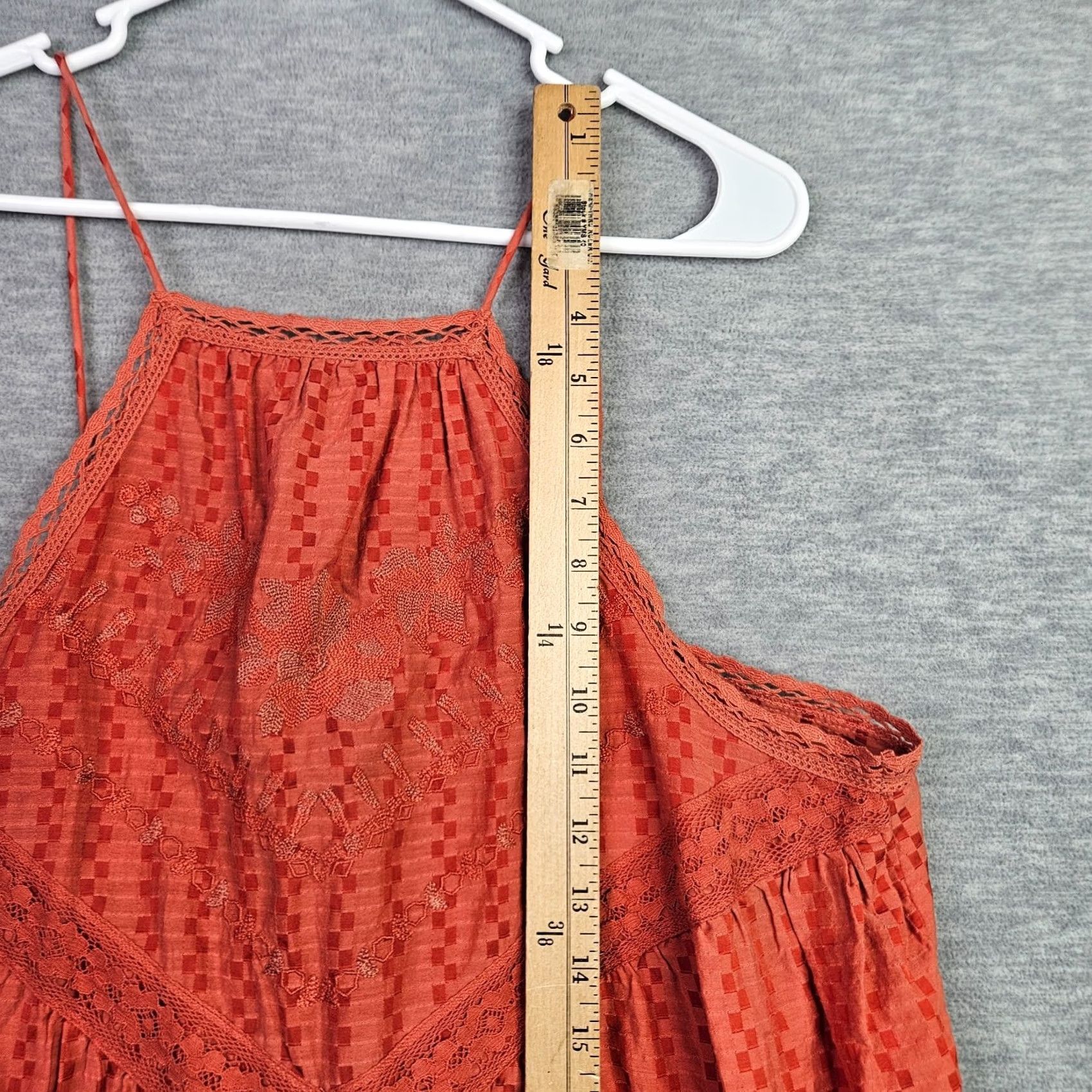 Free People FREE PEOPLE Elisa Tunic Lace Top Paprika Orange NWT Size M Size M / US 6-8 / IT 42-44 - 6 Thumbnail