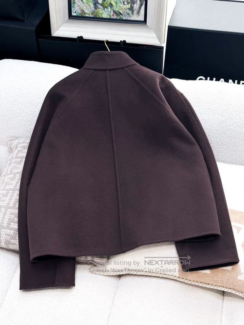 Hermes Hermes Blackcurrant Purple Double-faced Cashmere Short Zip Size XS / US 0-2 / IT 36-38 - 3 Thumbnail