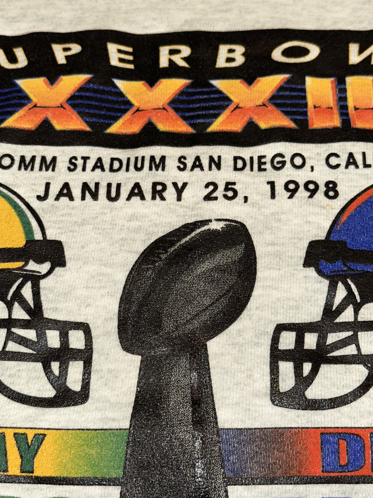 Fruit Of The Loom VTG 1998 Super Bowl XXXII Green Bay Packers VS Denver Bronco Size US M / EU 48-50 / 2 - 4 Thumbnail