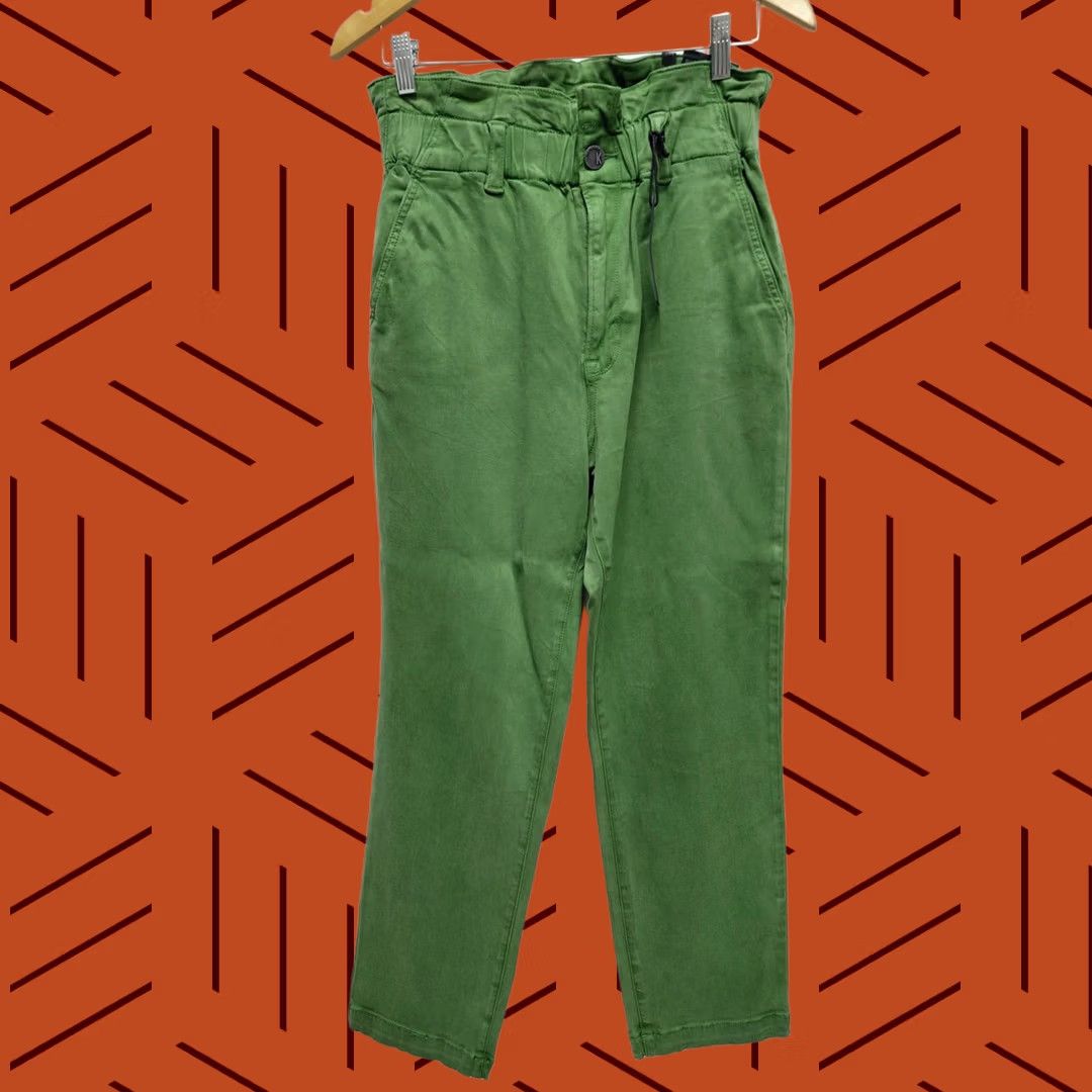 Vintage VINTAGE KUT FROM THE KLOTH Rachael Paper Bag Waist Pants Green Size 8 Women Regular High Rise Comfort Solid Spring Fall 90s Mens Womens Size 30" / US 8 / IT 44 - 1 Thumbnail