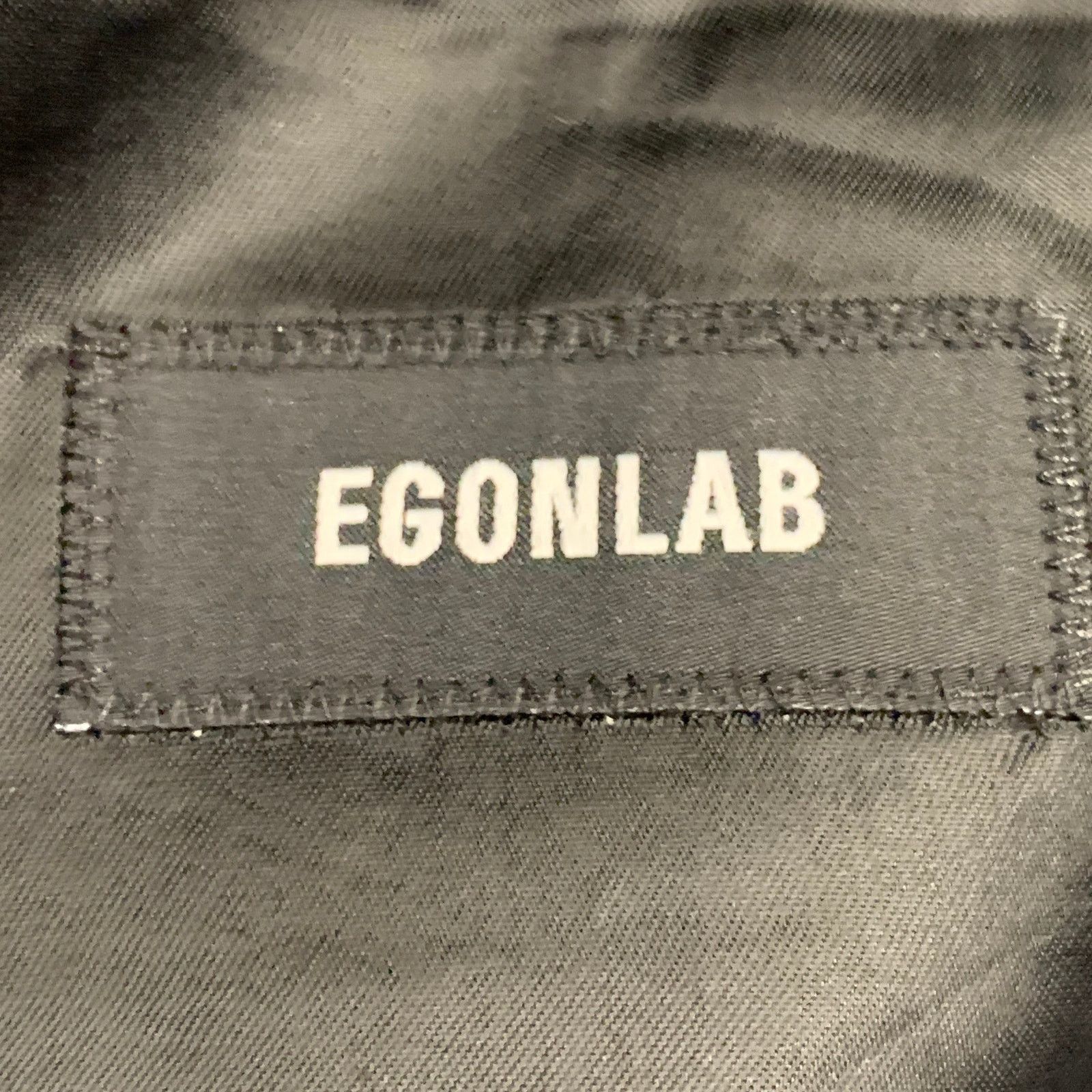 Egon Lab Wool Asymmetrical Double Breasted Tailored Fit Notch Lapel Size 34R - 7 Thumbnail