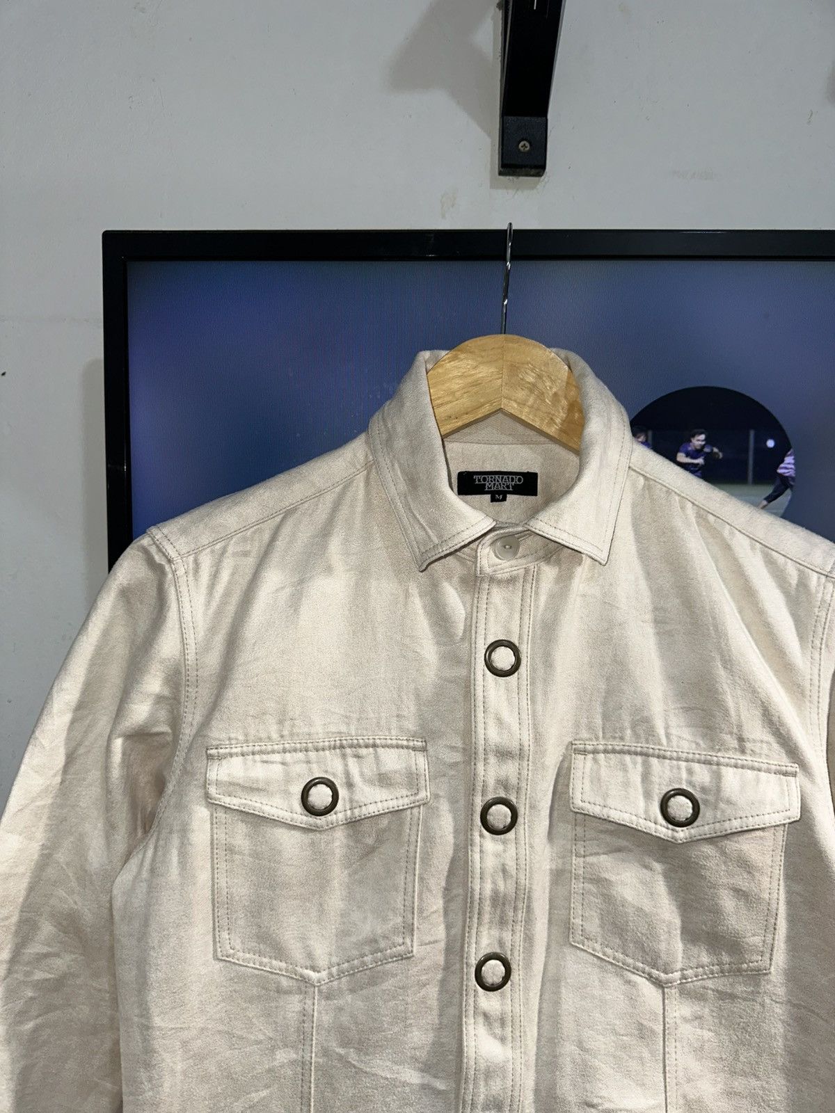 Tornado Mart Tornado Mart Button Up Suede Jacket Size M / US 6-8 / IT 42-44 - 2 Thumbnail
