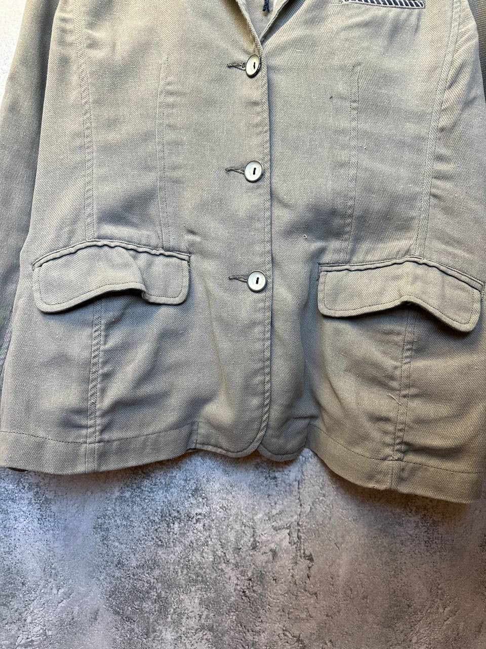 Vintage Dubarry Classic Tailored Jacket Cotton Linen Blend Size L / US 10 / IT 46 - 8 Thumbnail