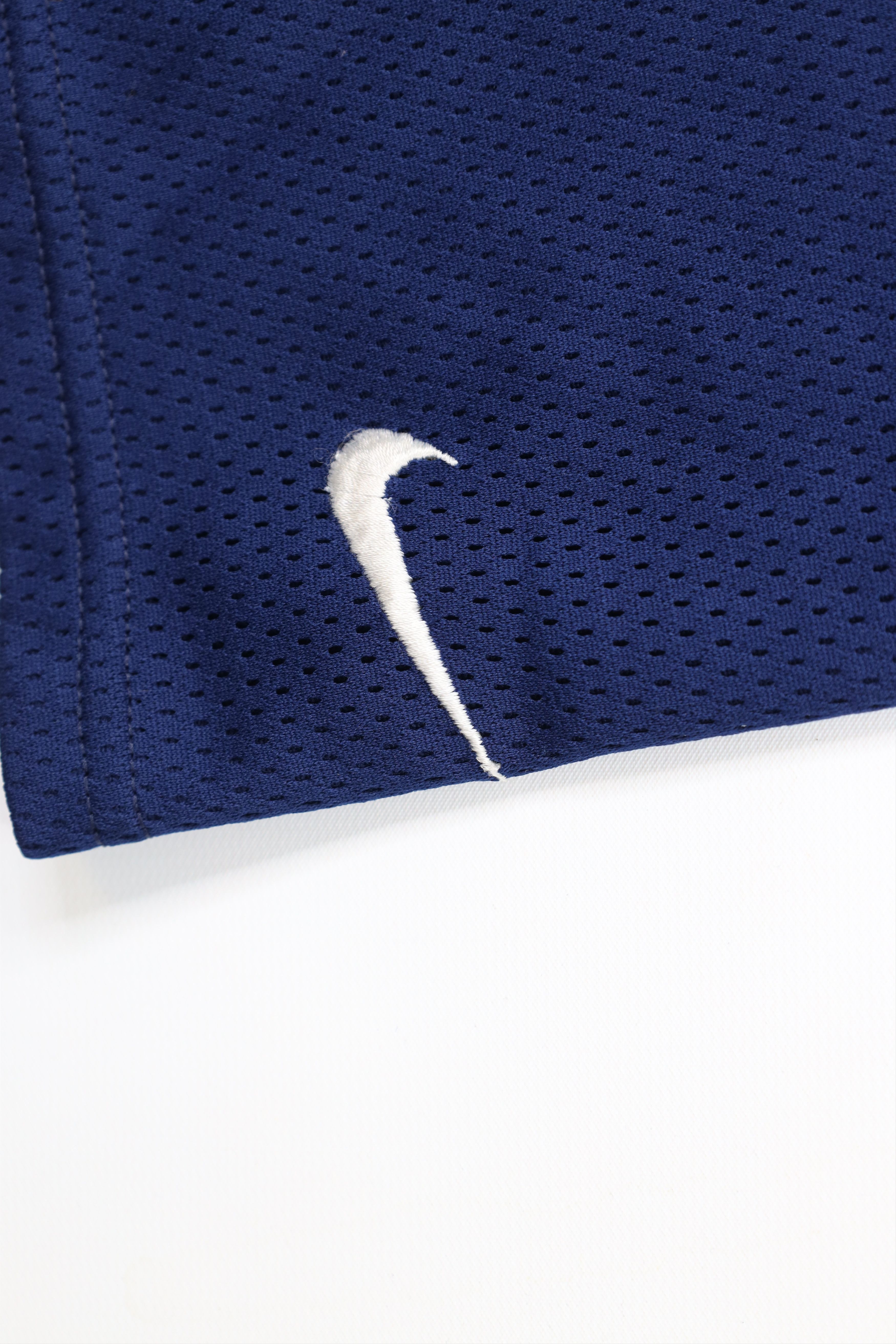 Nike × Vintage Vintage 90s Nike Mini Swoosh Above Knee Shorts Blue Mesh 5" Size US 36 / EU 52 - 5 Thumbnail