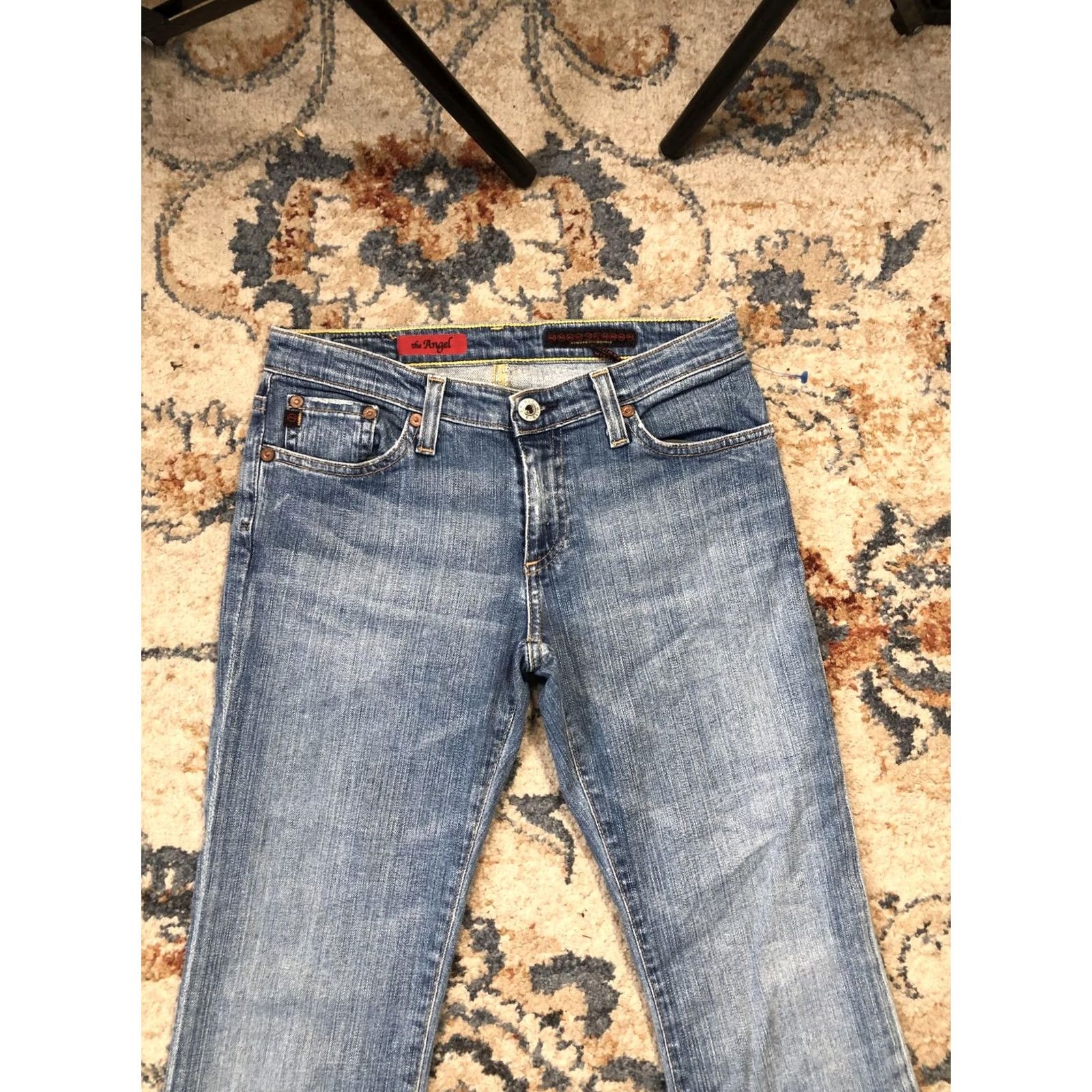Vintage VINTAGE AG Adriano Goldschmied Jeans Womens 28 Light Wash Blue The Angel Bootcut USA Women Jeans 28 Blue Embroidered Back Pocket Size 28" / US 6 / IT 42 - 2 Thumbnail