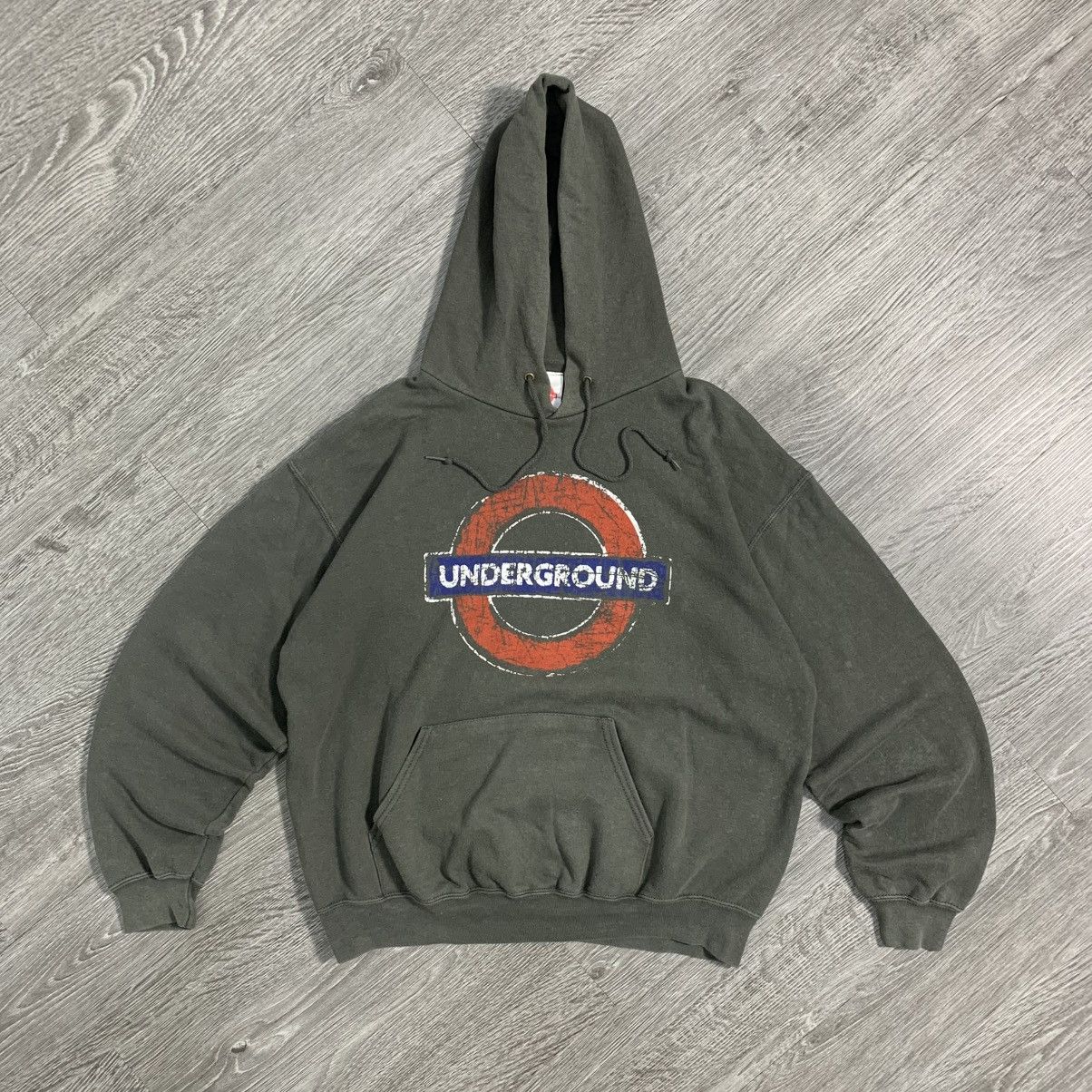 Vintage Vintage 🚀 90s London Underground Sign Logo Hoodie Size US M / EU 48-50 / 2 - 2 Thumbnail