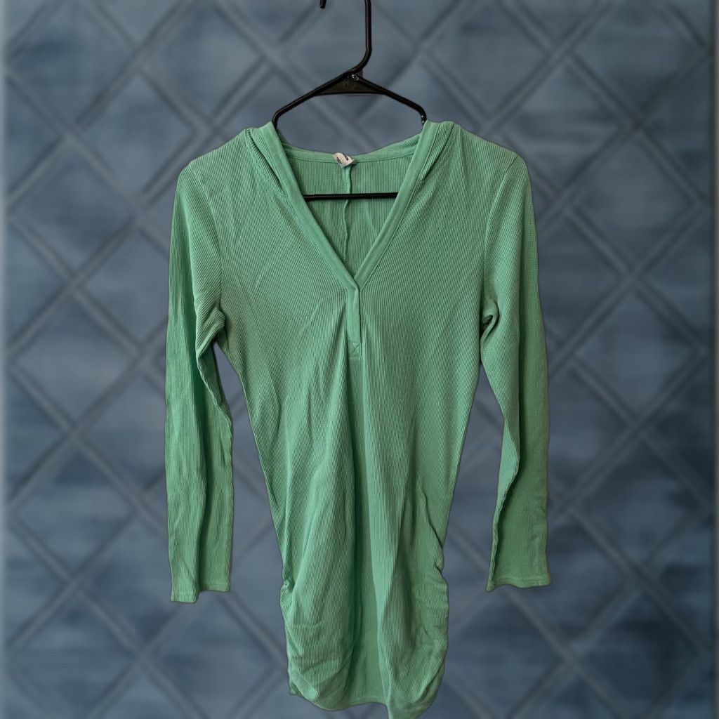 Old Navy VINTAGE Old Navy Womens Hoodie Tunic Top Long Sleeve Green Casual Fall Spring Winter Shirt M Size M / US 6-8 / IT 42-44 - 1 Thumbnail