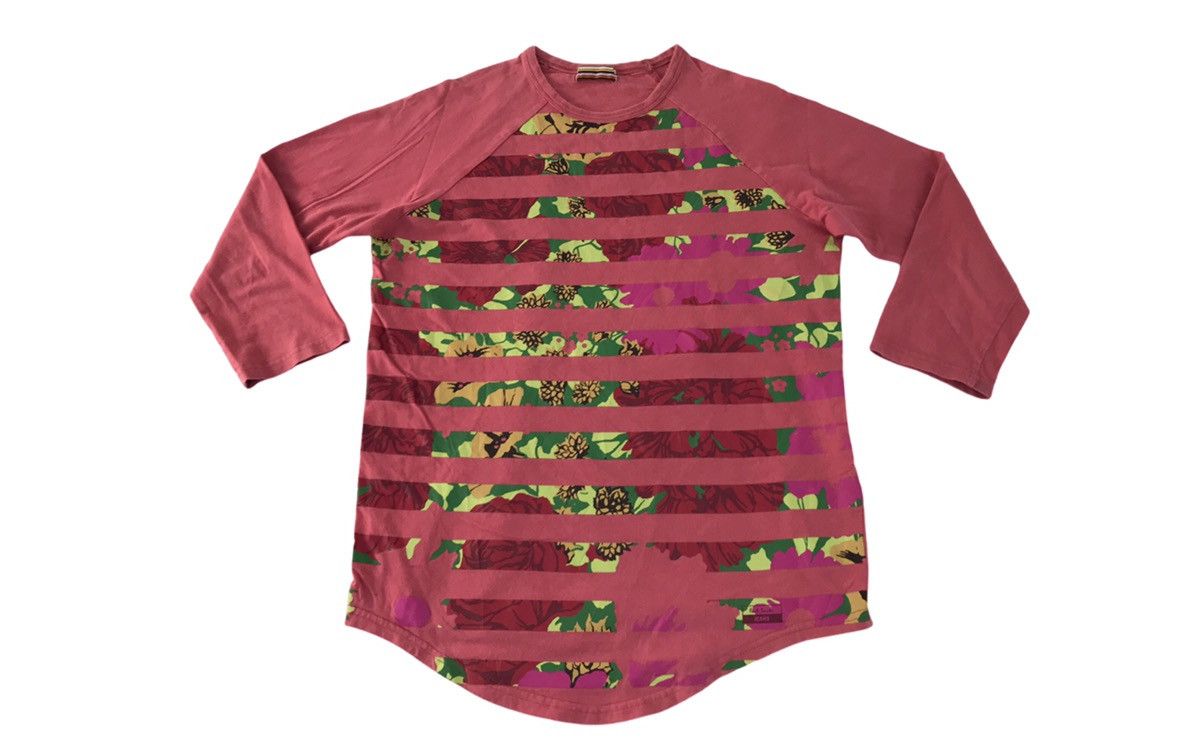 Paul Smith Paul Smith Jeans Striped Floral Design Raglan Printed Tee Size S / US 4 / IT 40 - 1 Thumbnail