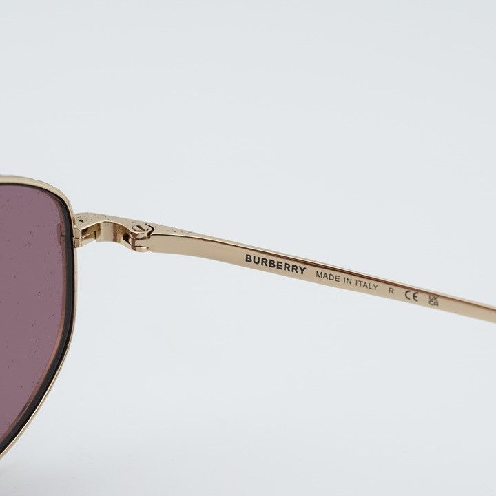 Burberry Burberry BE3169 11091A Sunglasses Gold Oval Frame, Violet Size ONE SIZE - 9 Thumbnail