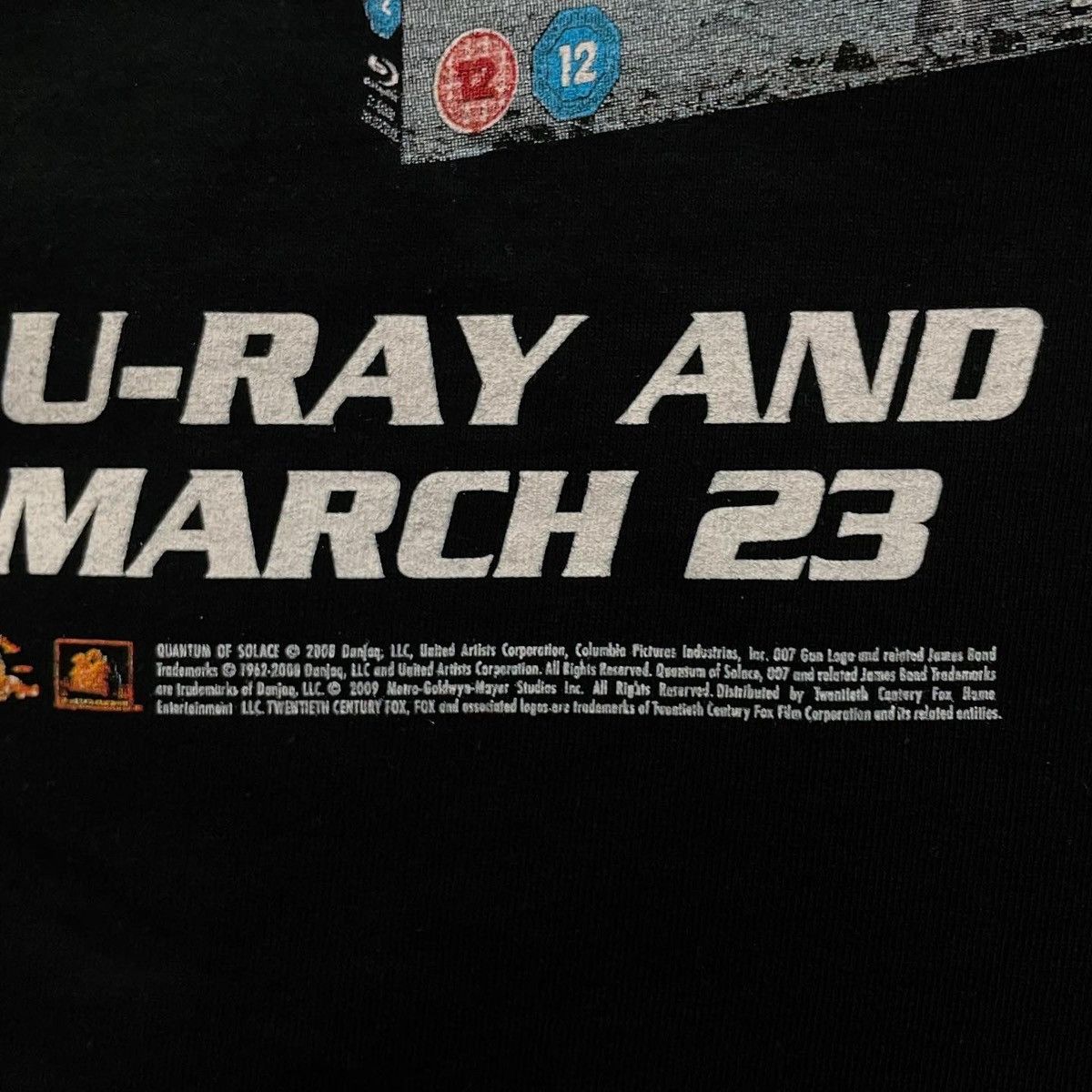 Fruit Of The Loom 2008 James Bond 007 Quantum Of Solace Movie Promo Tee Size US L / EU 52-54 / 3 - 5 Thumbnail
