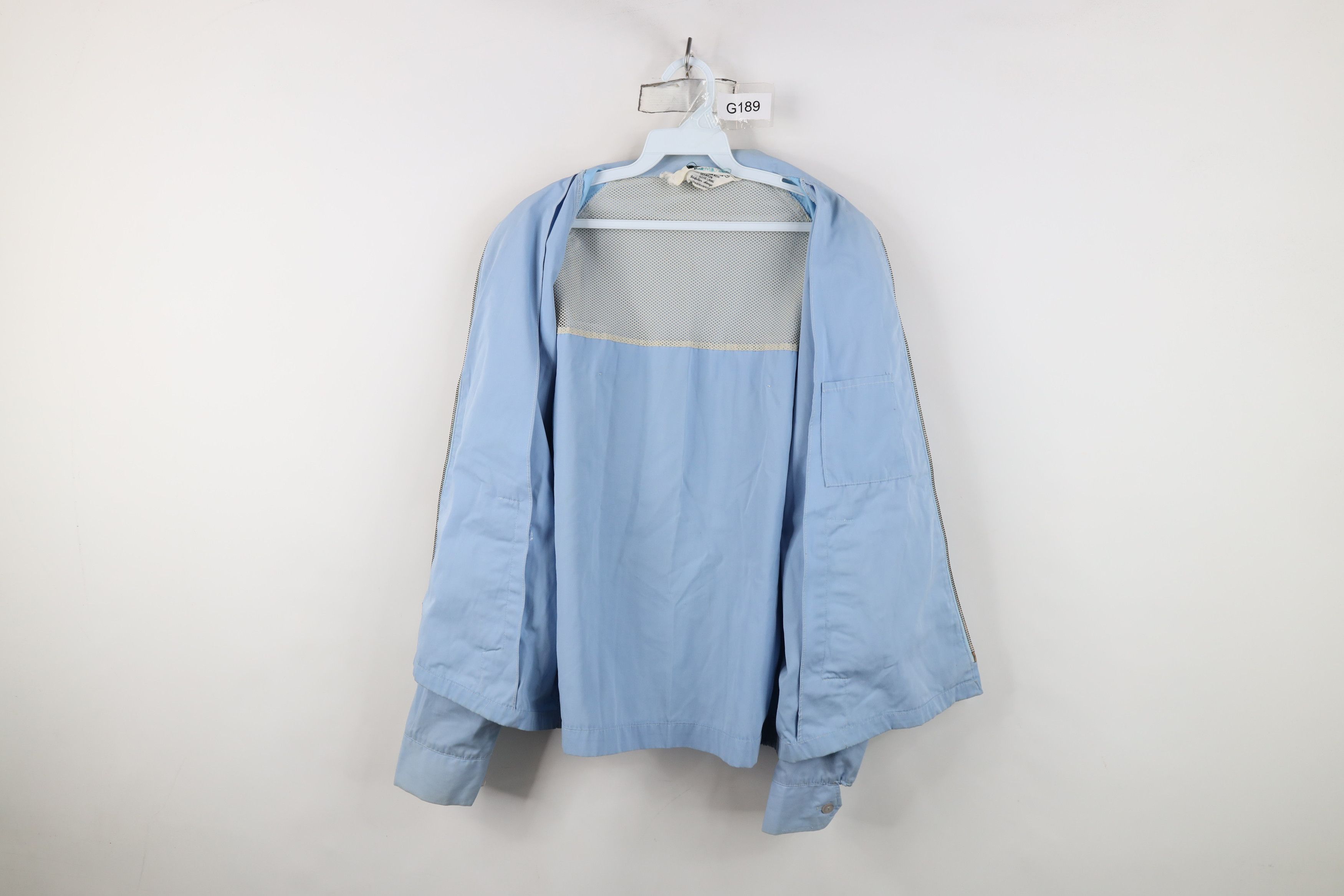 Vintage Vintage 70s Streetwear Racer Bomber Jacket Carolina Blue Size US XL / EU 56 / 4 - 11 Thumbnail