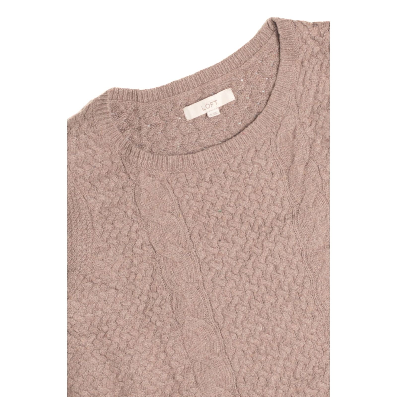 Loft VINTAGE Loft Fisherman Sweater X-Large Gray Cable Knit Pullover 1004 Mens Size XL / US 12-14 / IT 48-50 - 2 Thumbnail