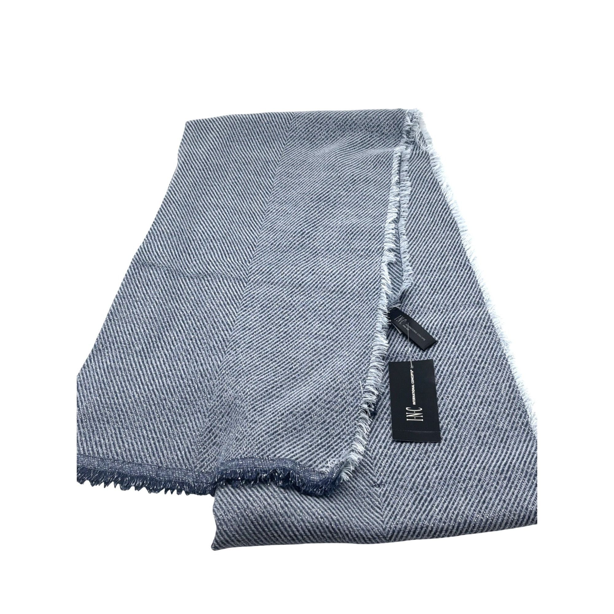 Other Inc International Concepts Two-Tone Shine Scarf / Wrap, Navy Size ONE SIZE - 8 Thumbnail