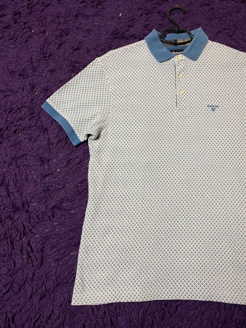 Barbour × Vintage Vintage Barbour Luxury Designer Polo Rugby Shirt Size US L / EU 52-54 / 3 - 10 Thumbnail