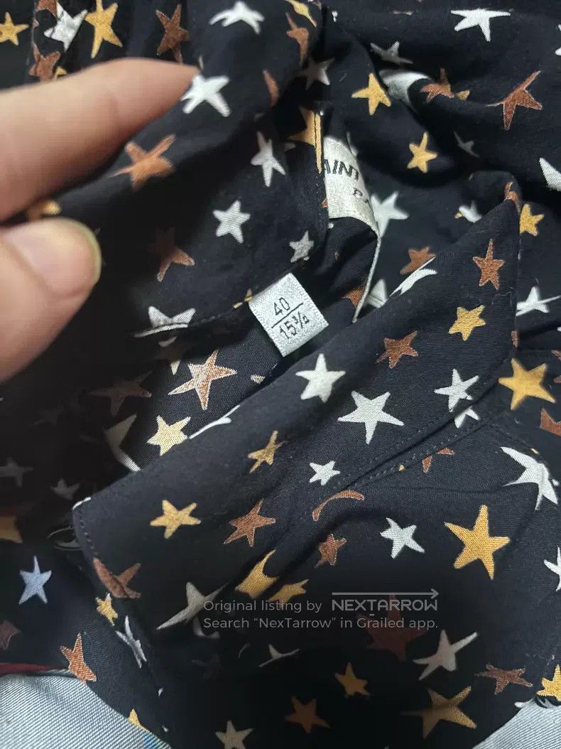 Saint Laurent Paris Saint Laurent Paris size 40 Yellow and White Star Print Sh Size US XL / EU 56 / 4 - 6 Thumbnail