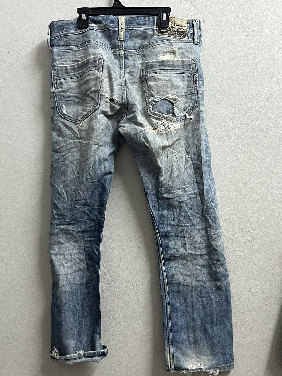 Replay × Vintage REPLAY DENIM DISTREES BUTTON FLY Size US 32 / EU 48 - 2 Thumbnail
