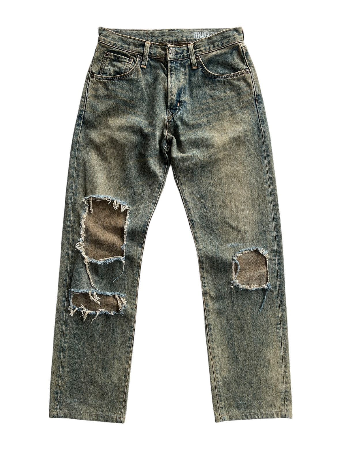 Vintage Vintage Edwin XV Ripped Distressed Denim Size US 27 - 1 Thumbnail