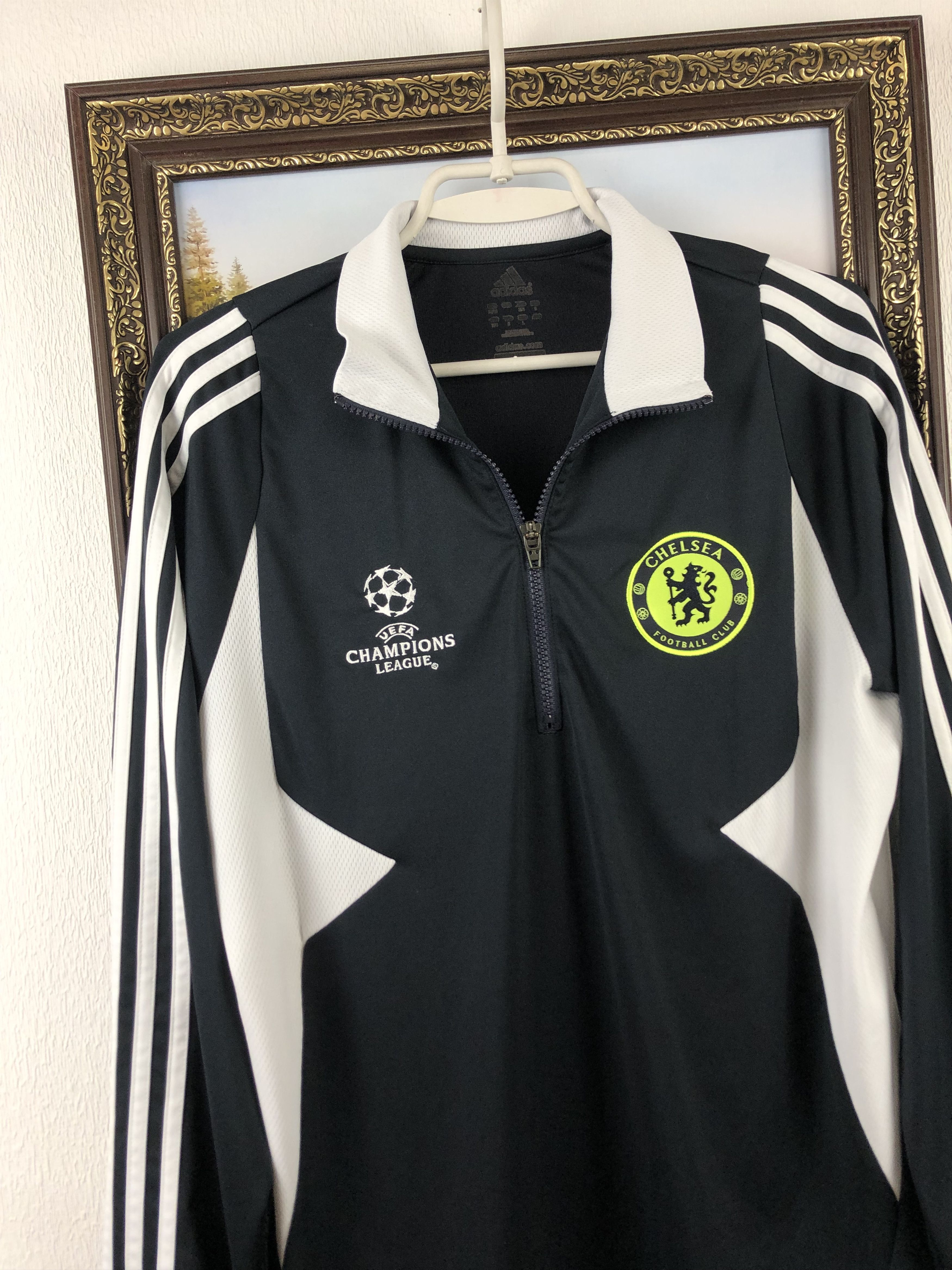 Adidas Vintage FC Chelsea Soccer Jacket Football Track Top Zip Rare Size US M / EU 48-50 / 2 - 3 Thumbnail