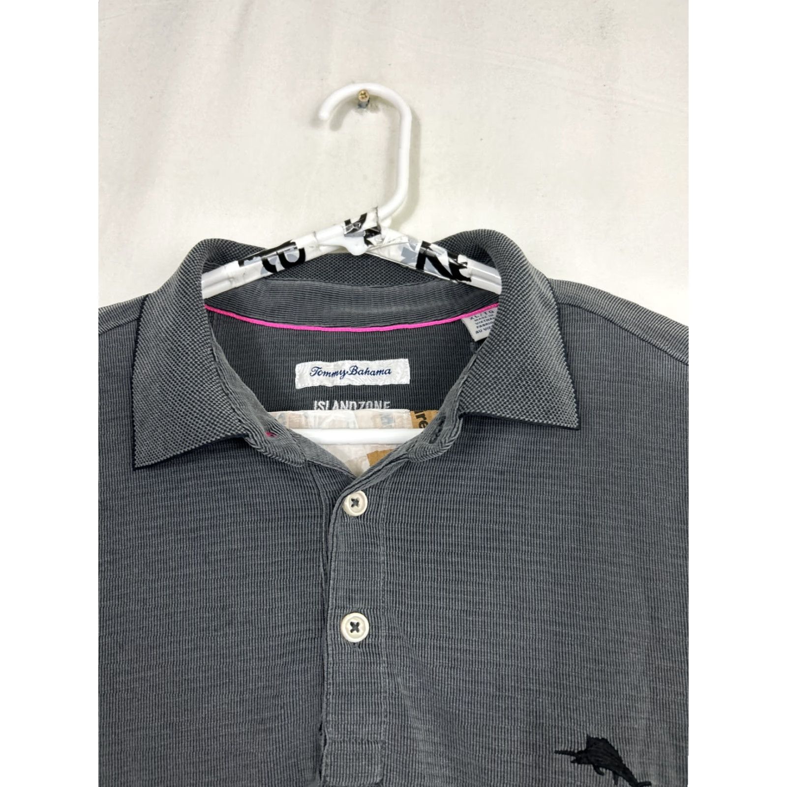 Tommy Bahama Tommy Bahama Polo Shirt Mens XL Gray Textured Modal Island Zone Casual Shirt Size US XL / EU 56 / 4 - 4 Thumbnail