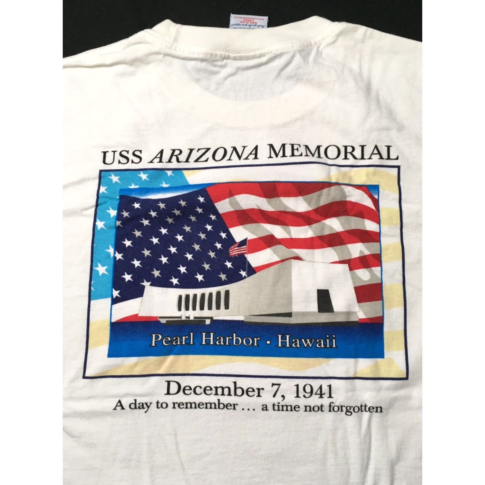 Vintage VINTAGE Arizona Memorial T-Shirt Mens Size L White Short Sleeve Crew Neck Graphic Print Shirt Men Size US L / EU 52-54 / 3 - 2 Thumbnail