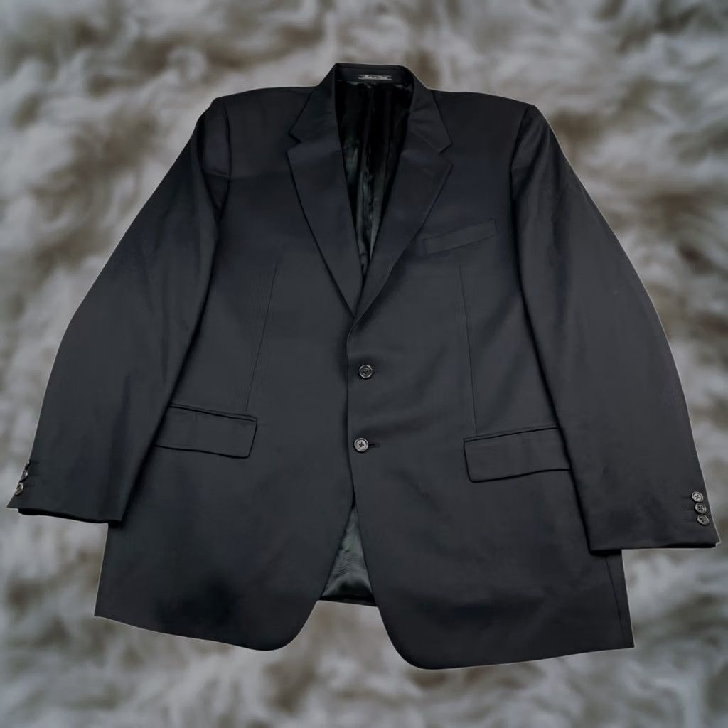 Corneliani Corneliani Men Blazer Black 100% Wool 2-Button Italy 48L US 58 EU Size 48R - 1 Thumbnail