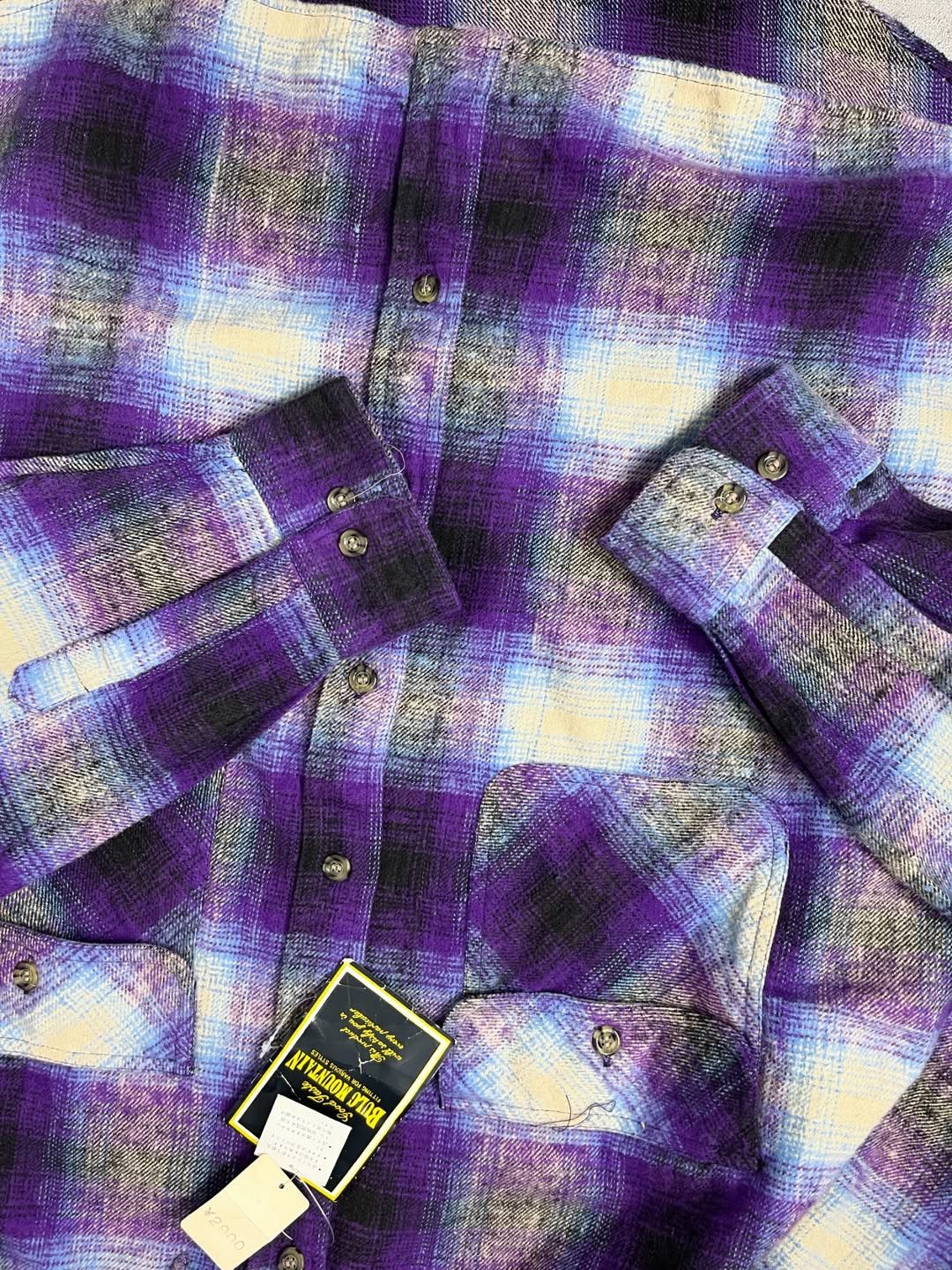 Flannel BLUE MOUNTAIN double pocket flannel pattern shirt Size US L / EU 52-54 / 3 - 5 Thumbnail